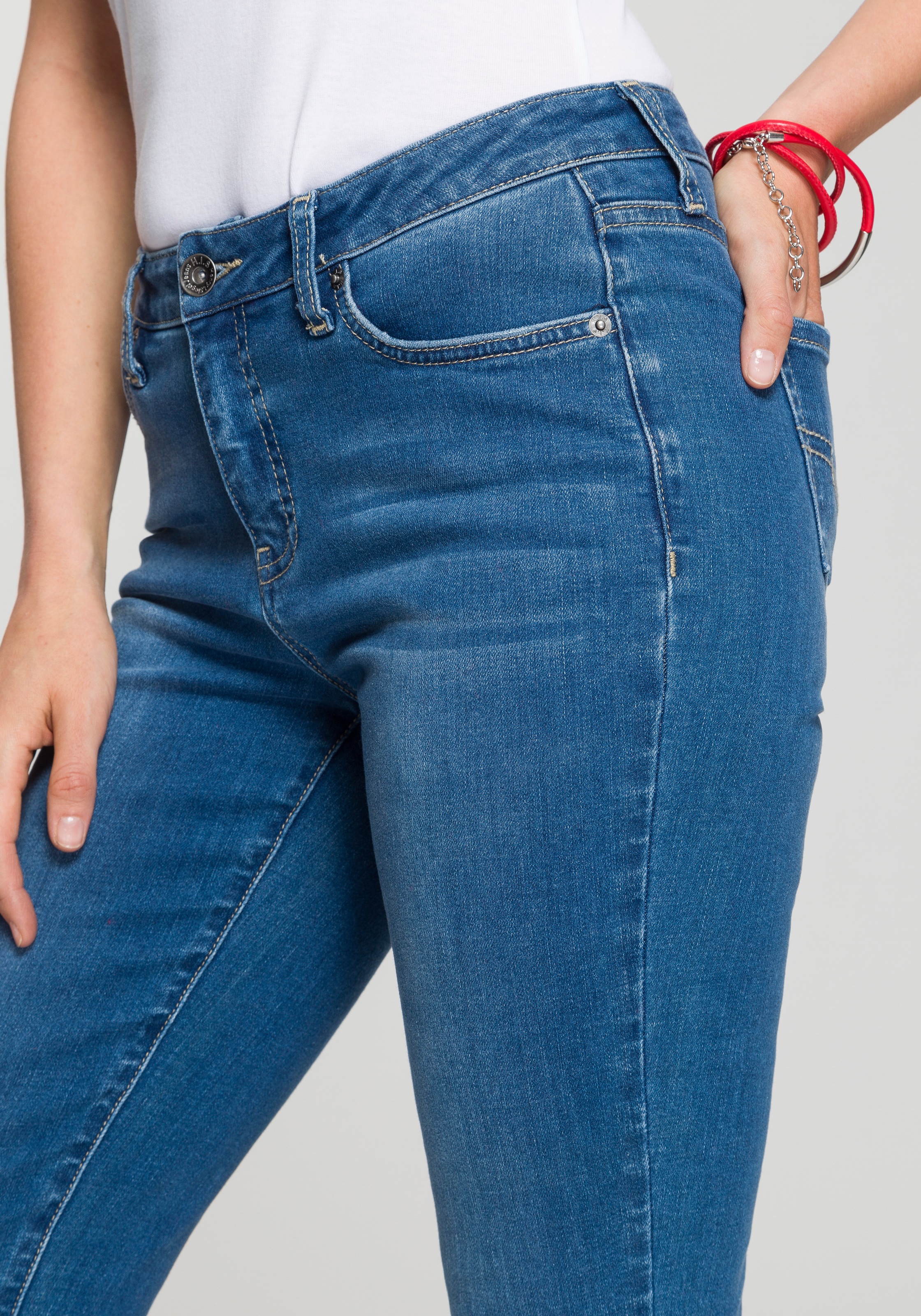 WASH | Produktion Ökologische, wassersparende Slim-fit-Jeans BAUR OZON H.I.S kaufen »High-Waist«, für durch