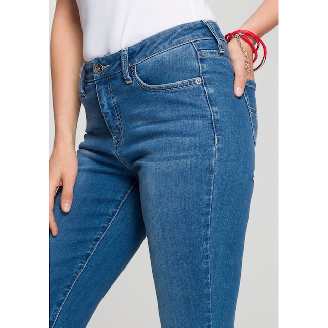 H.I.S Slim-fit-Jeans »High-Waist«, Ökologische, wassersparende Produktion  durch OZON WASH für kaufen | BAUR