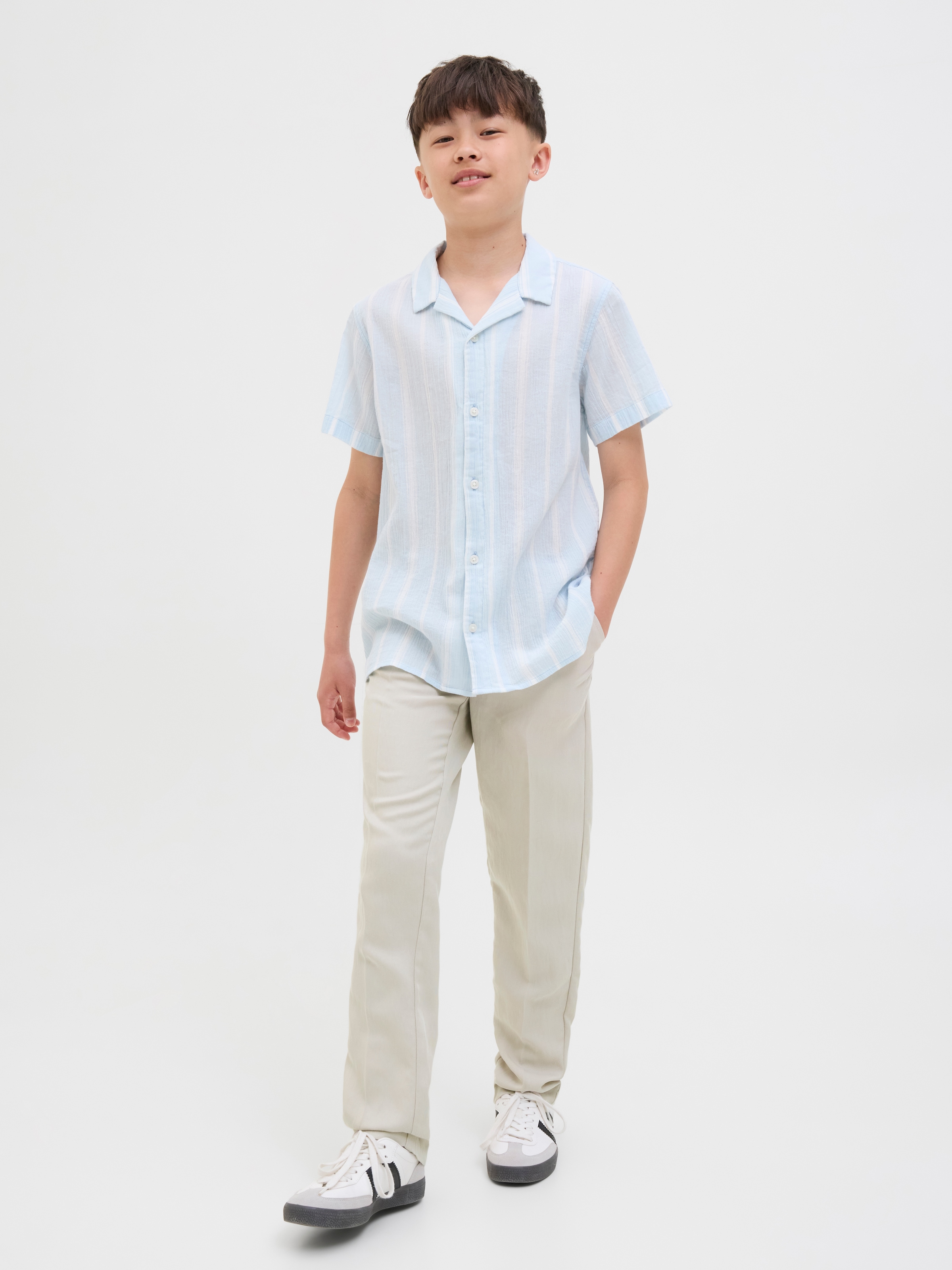Jack & Jones Junior Chinos »JPSTKARL SKYE JOGGER JNR«  Materialmix, loose fit