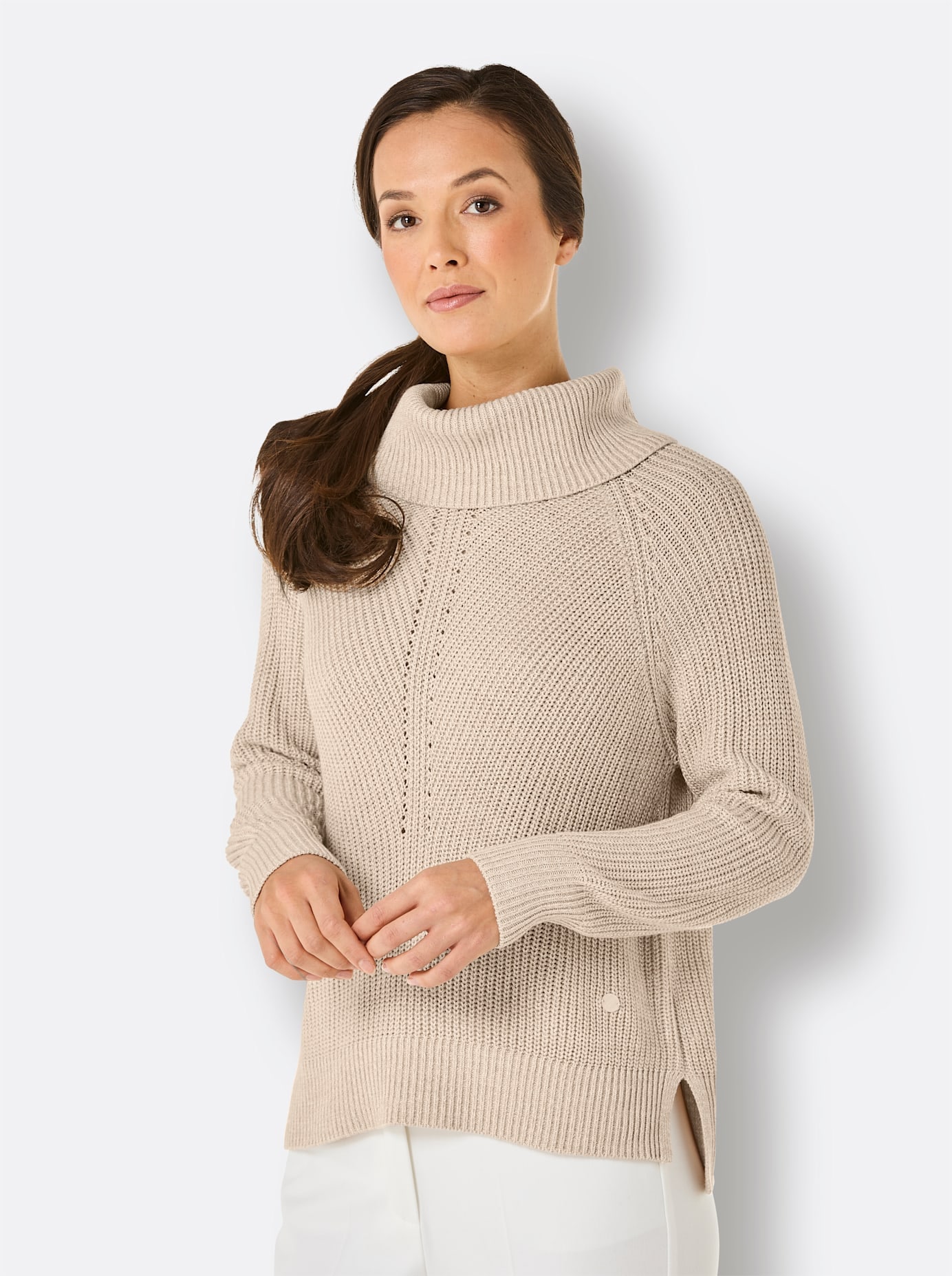 CREATION L PREMIUM Rollkragenpullover »Viskose-Merino-Pullover«