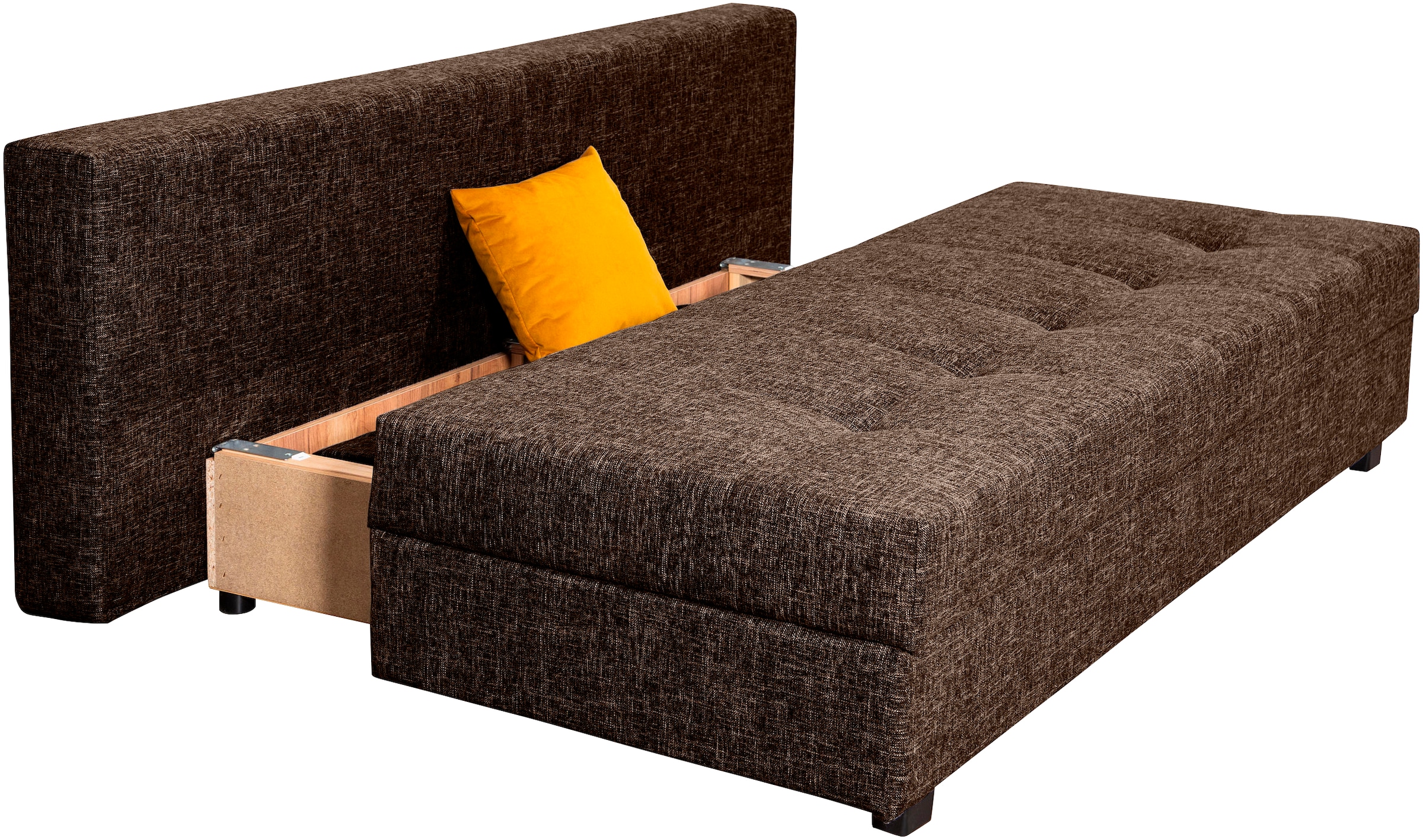 COLLECTION AB Schlafsofa »DARIA inklusive Schlafunktion und Bettkasten«, Schlafsofa,Bettfunktion,Bettkasten,inklusive Rückenkissen,Federkern