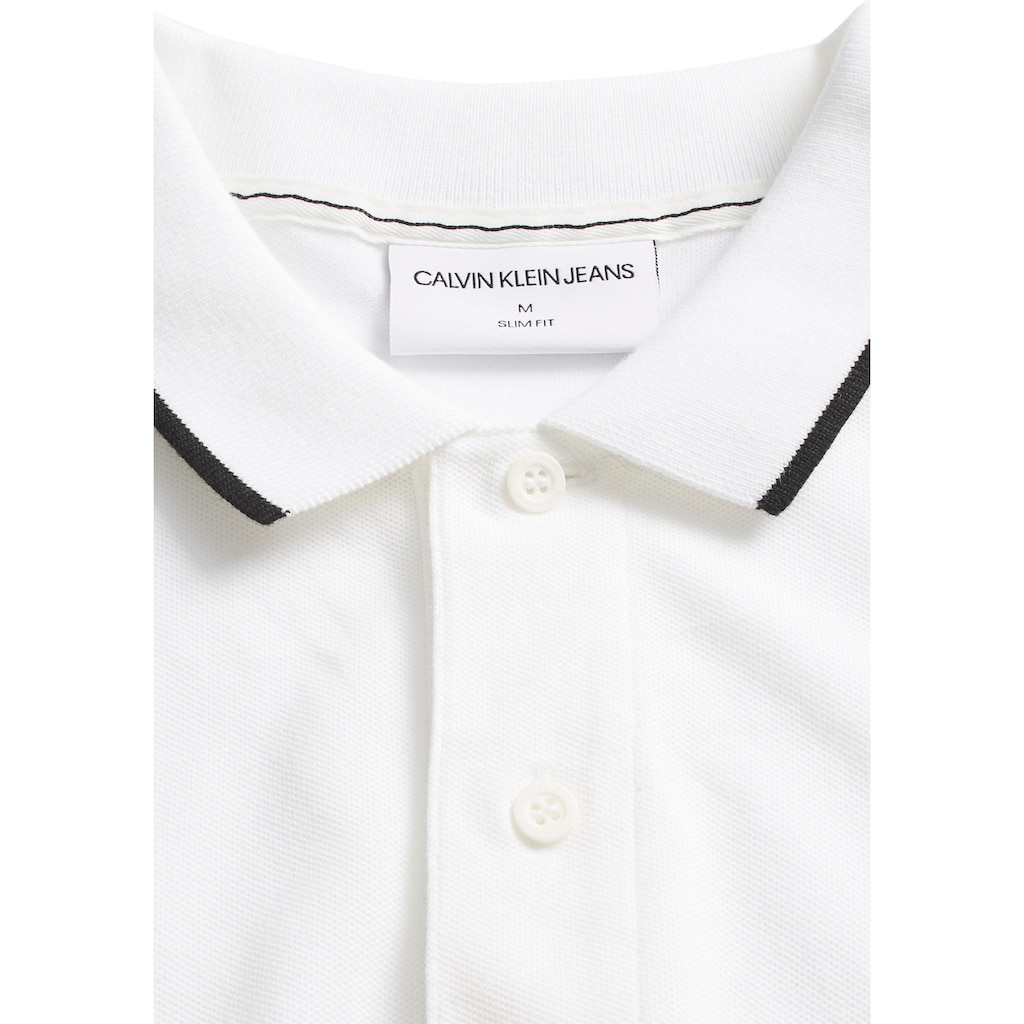 Calvin Klein Jeans Poloshirt »TIPPING SLIM POLO«, mit Logomarkenlabel