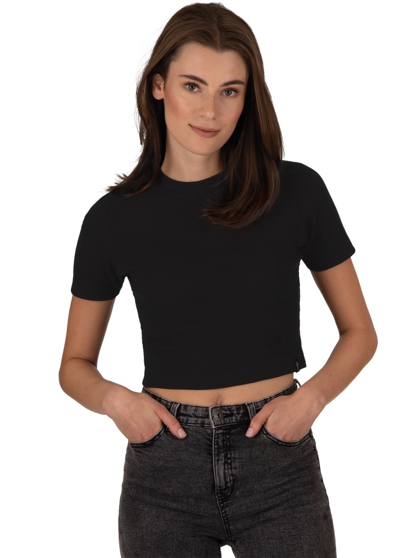 Trigema T-Shirt »TRIGEMA Modisches für BAUR kaufen | Crop-Top«