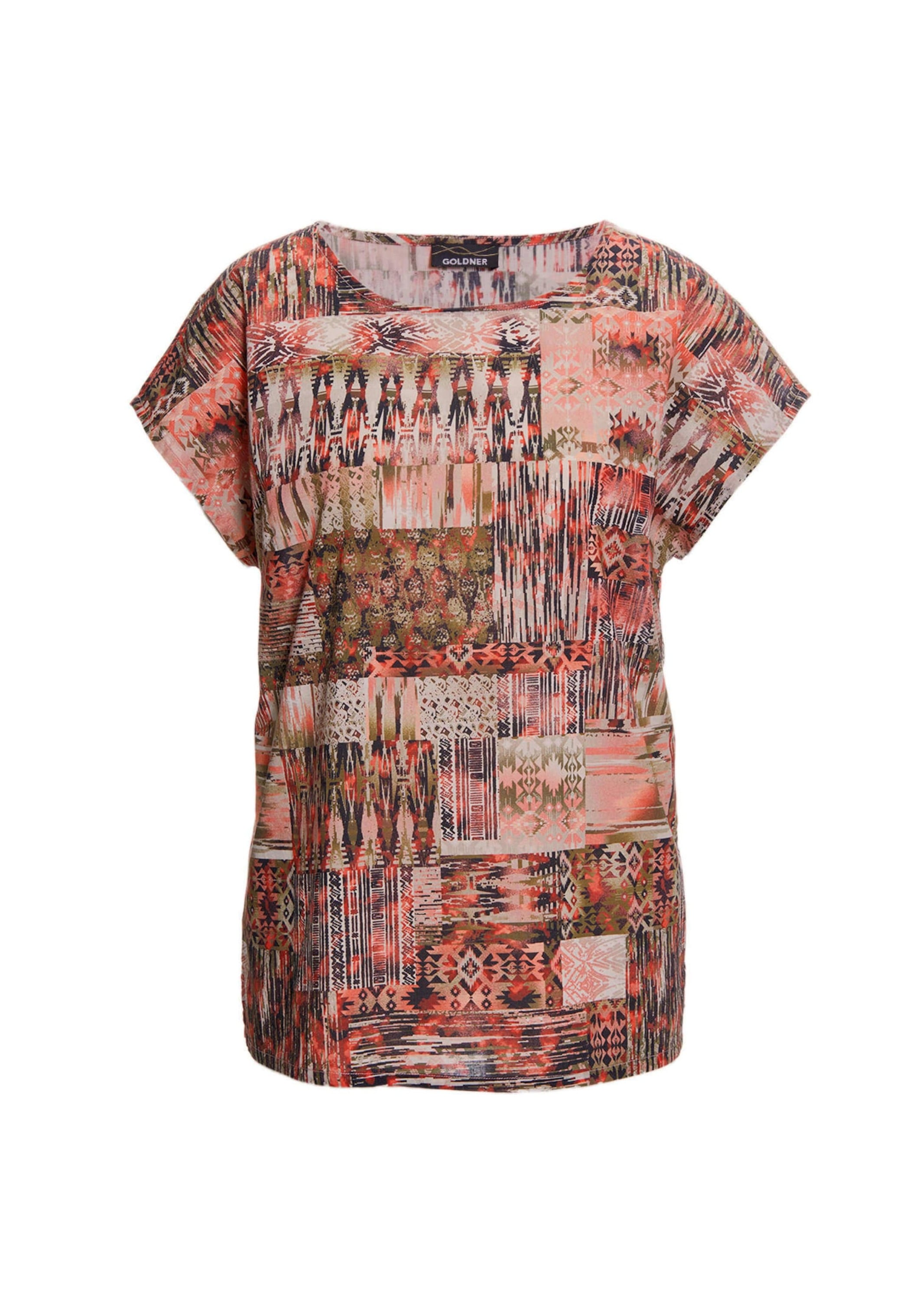 GOLDNER Druckbluse "Kurzgröße Ultraleichte Druckbluse aus reiner Baumwolle" günstig online kaufen