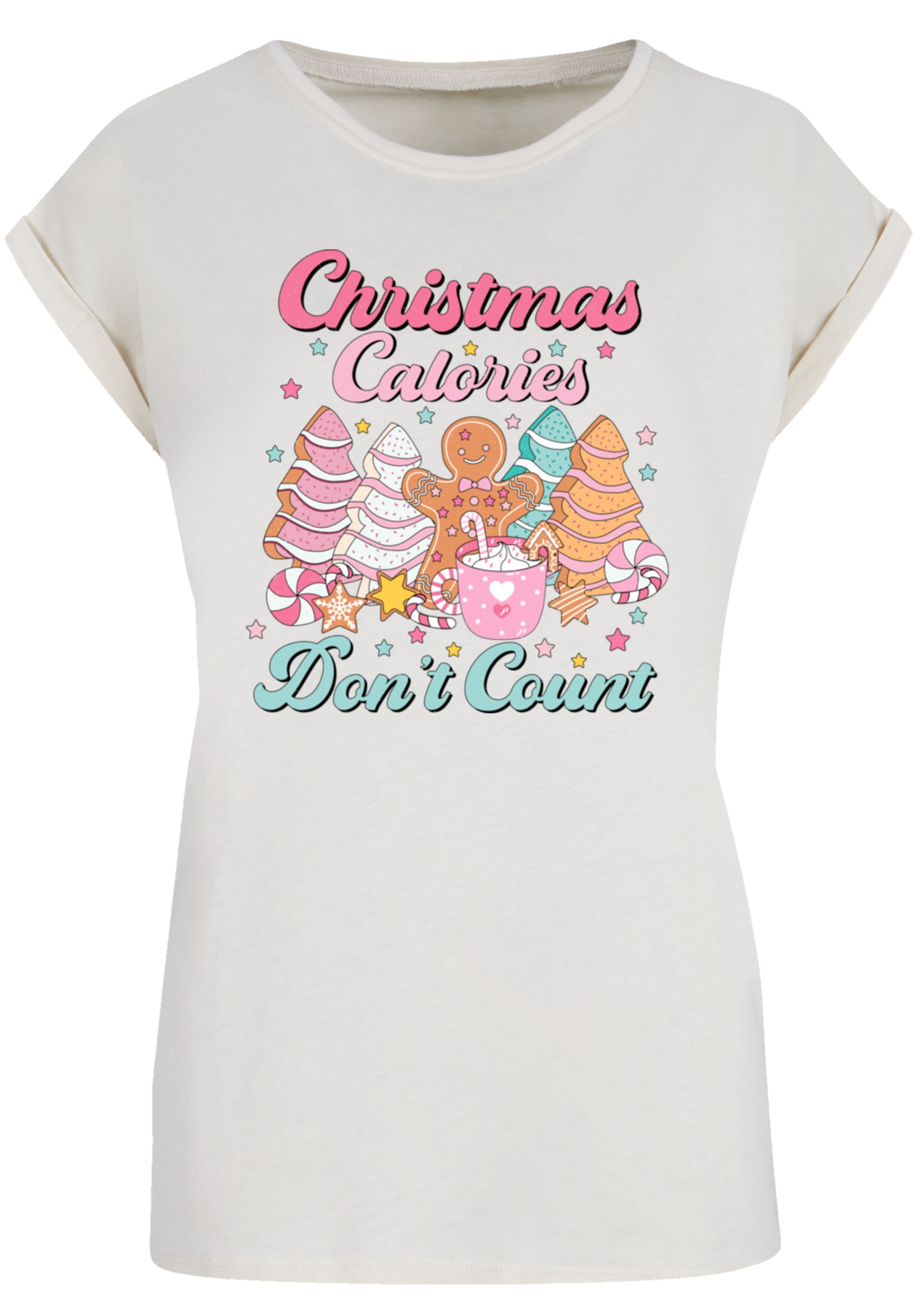 F4NT4STIC T-Shirt »Weihnachten Dont Count Candy«, Premium Qualität, Weihnachts-Kollection