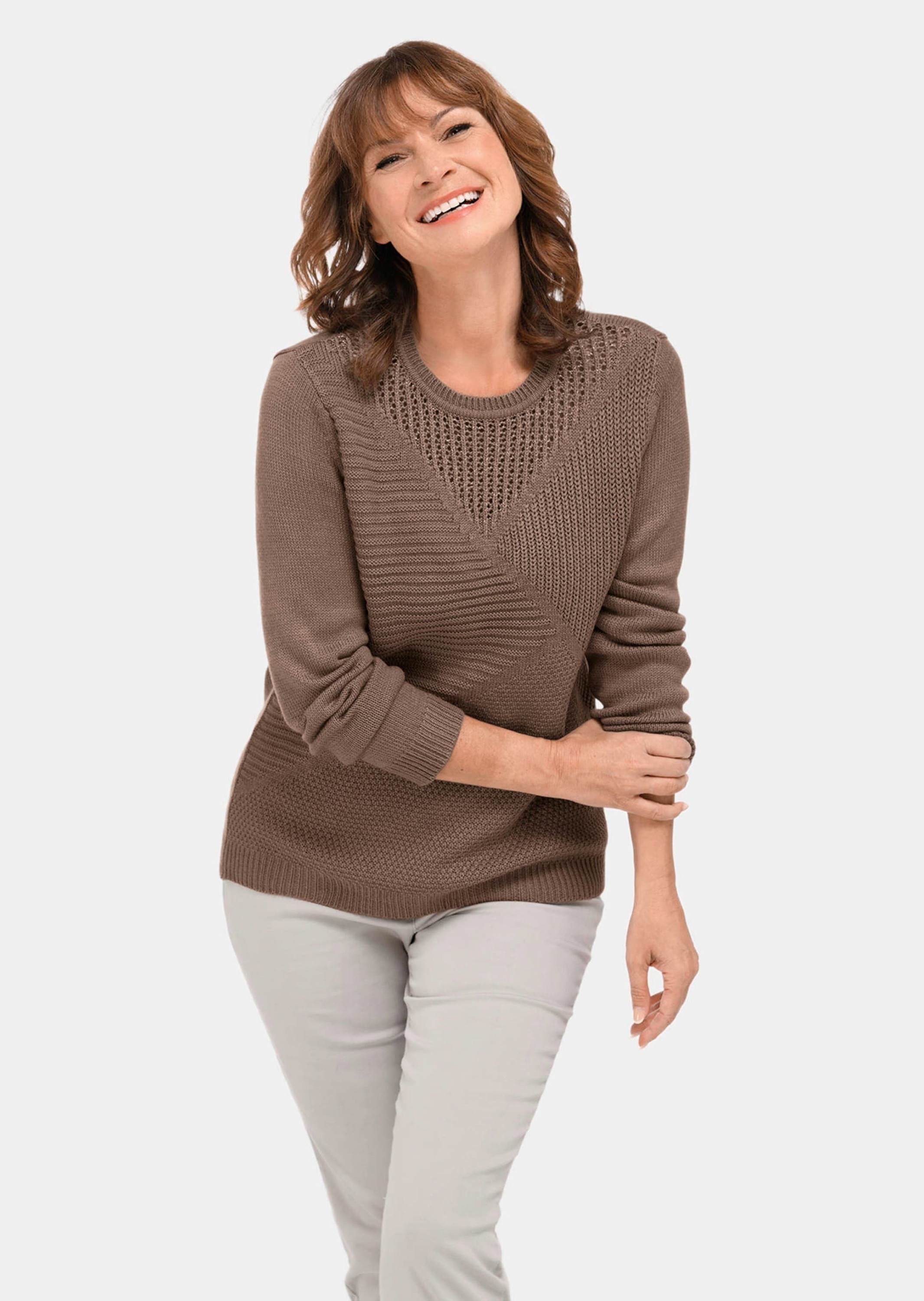 GOLDNER Strickpullover »Pullover Pflegeleichter Pullover in hochwertiger Rippenstruktur«