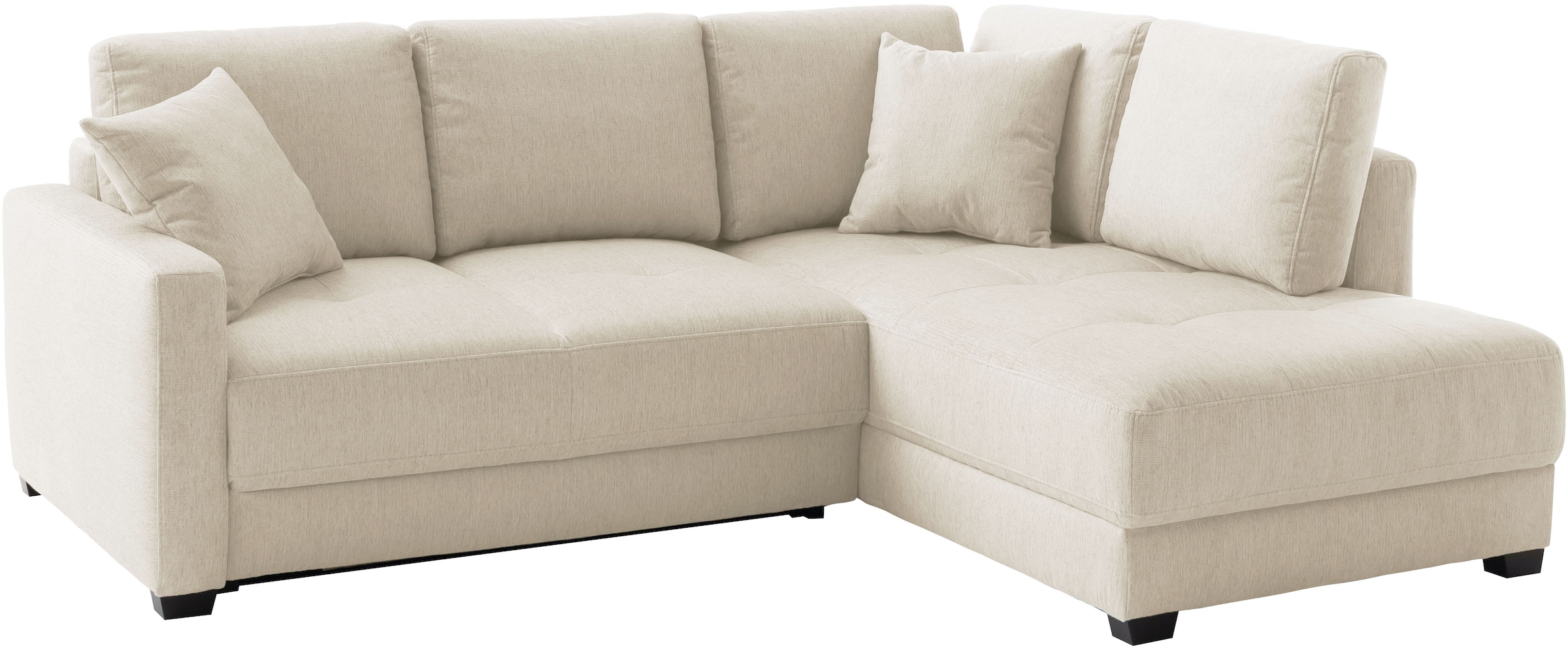 Mr. Couch Ecksofa »Pierre, L-Form mit Taschenfederkern«, mit DuraSpring-Taschenfederkern bis 140 kg belastbar