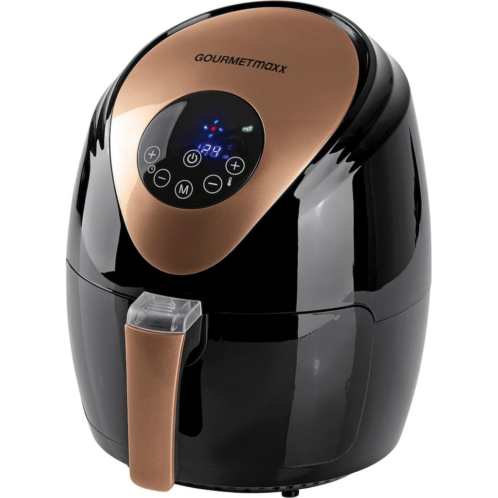 GOURMETmaxx Heißluftfritteuse »Digital 2,5l - Schwarz/Kupfer«, 1500 W