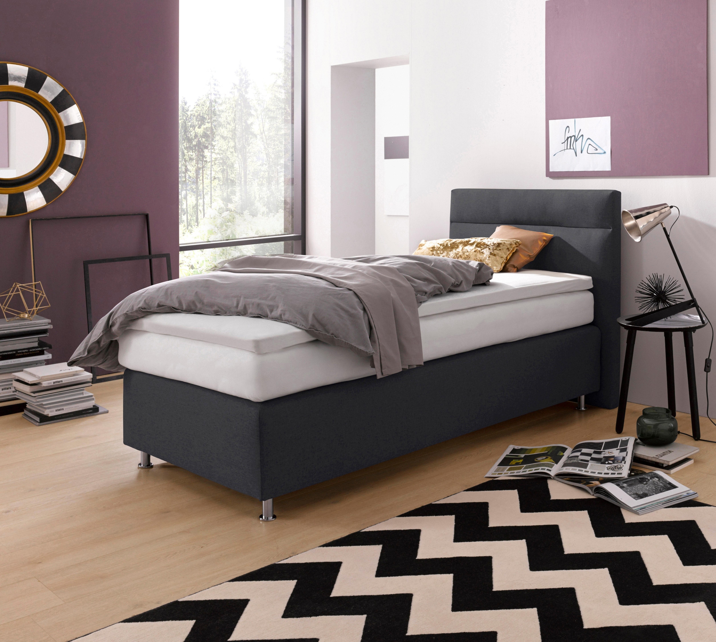 Westfalia Schlafkomfort Boxspringbett wahlweise mit LED-Beleuchtung günstig online kaufen