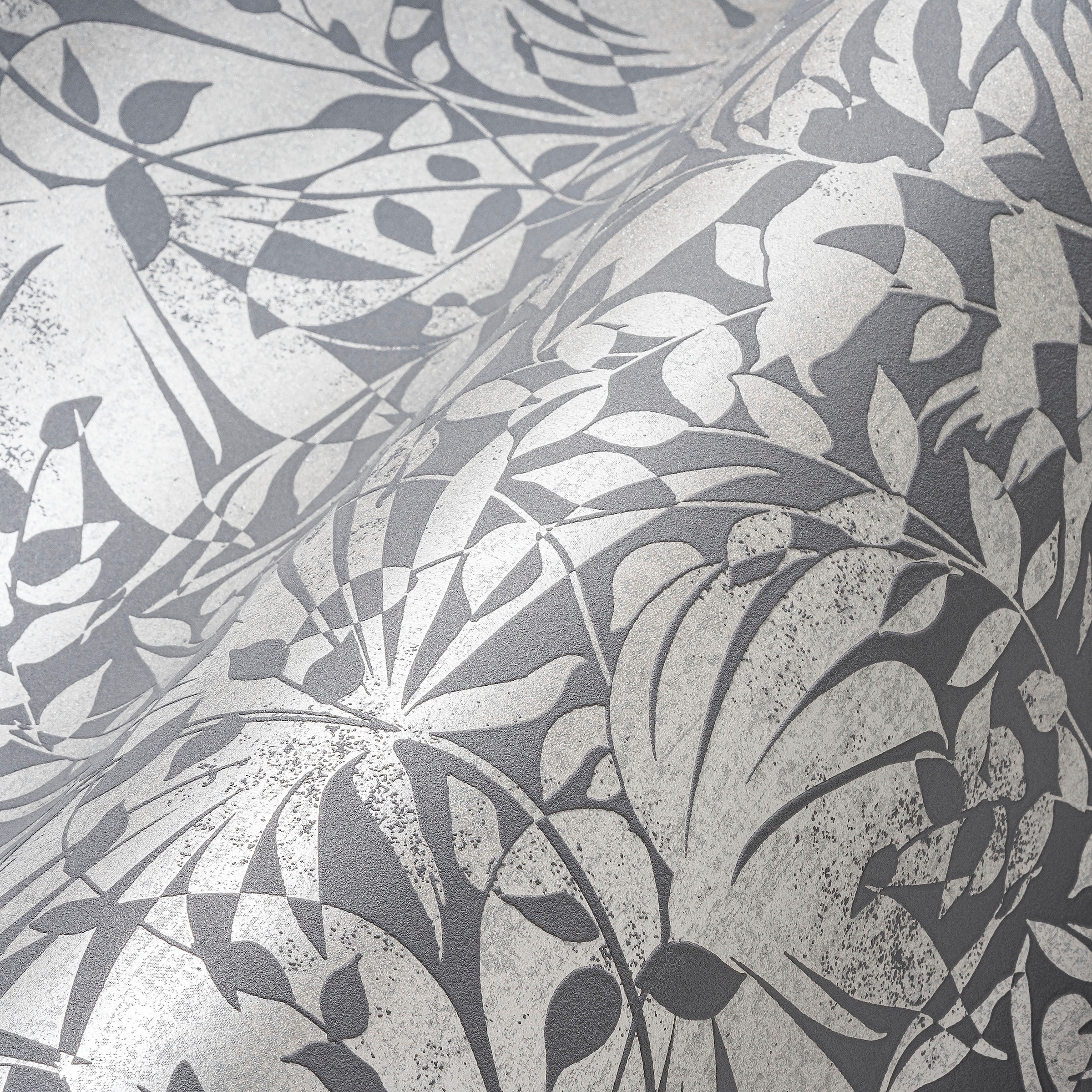 A.S. Création Vliestapete »THE BOS Floral Blätter« abstrakt | glänzend | organisch strukturiert Florale Tapete Tapete Floral Tapeten Wohnzimmer Schlafzimmer Küche