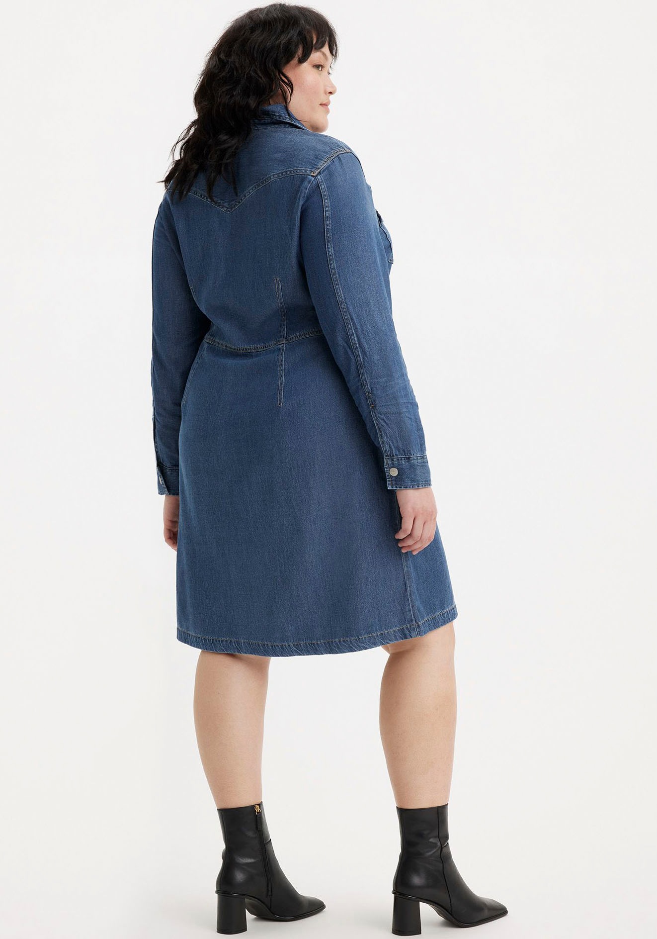 Levis Plus Jeanskleid "Western Dress" aufgesetzte Taschen günstig online kaufen