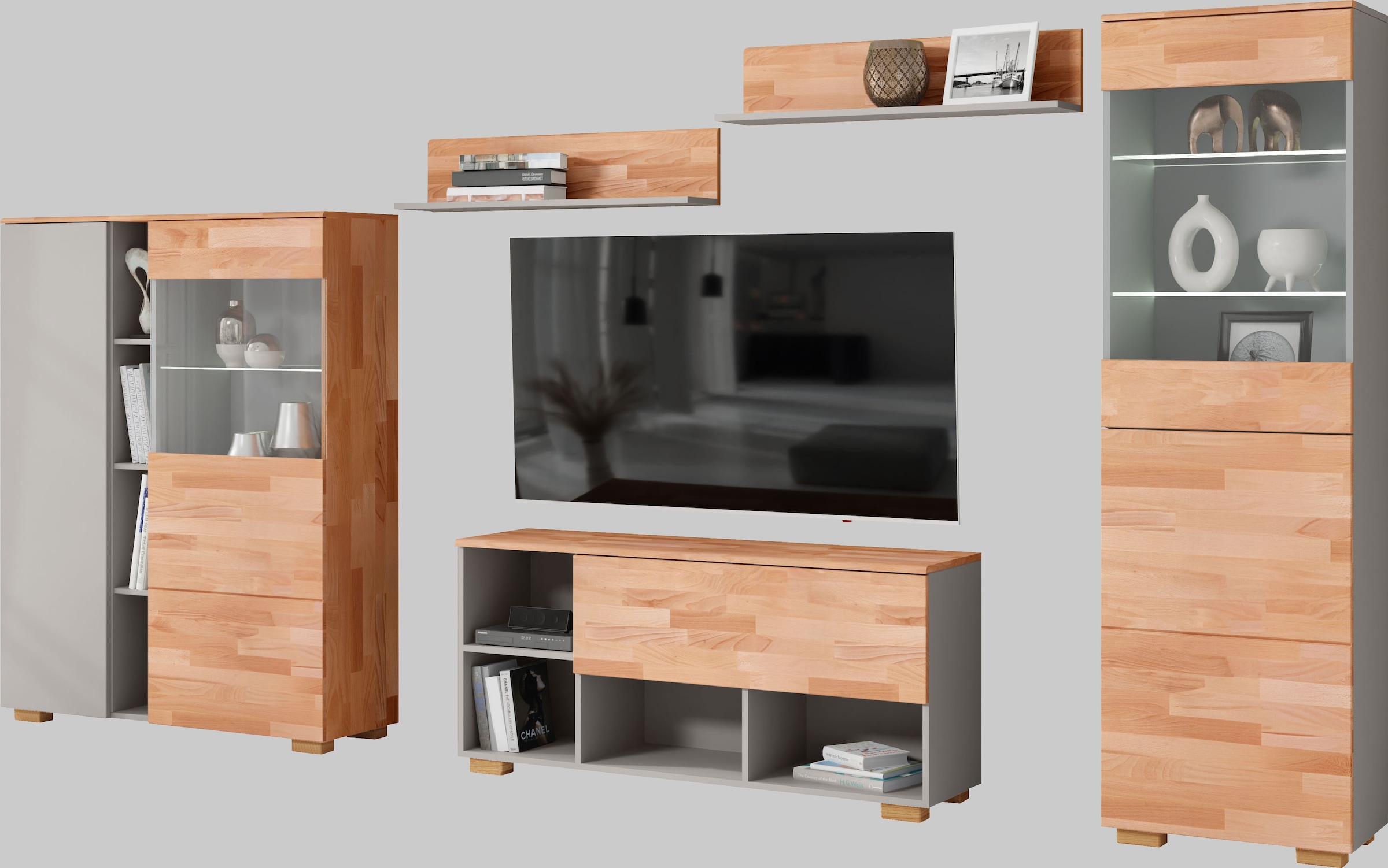 Home affaire Wohnwand 5 Stk. tlg. schöne moderne Optik günstig online kaufen