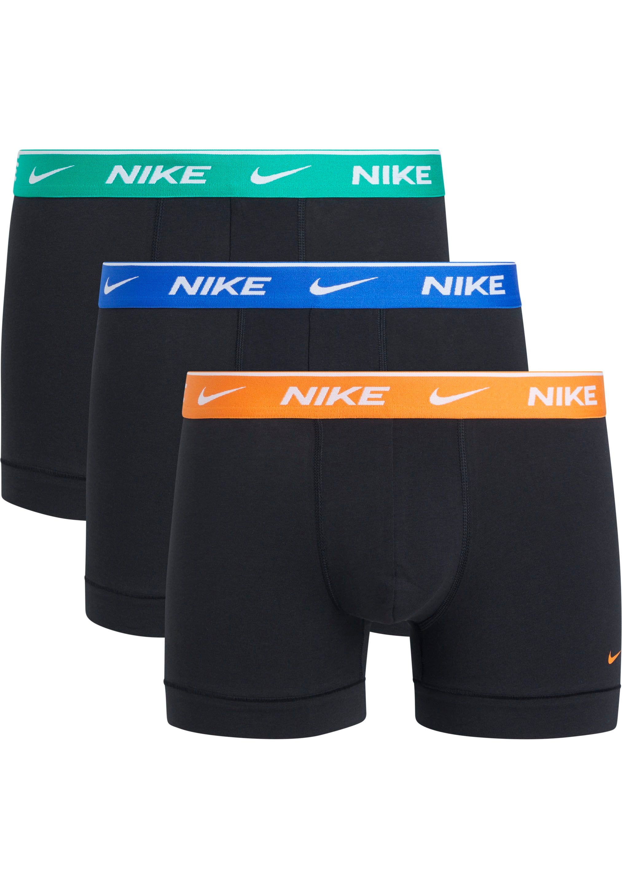 NIKE Underwear Trunk "TRUNK 3PK", (Packung, 3 St., 3er), mit farbigem NIKE Logo-Elastikbund