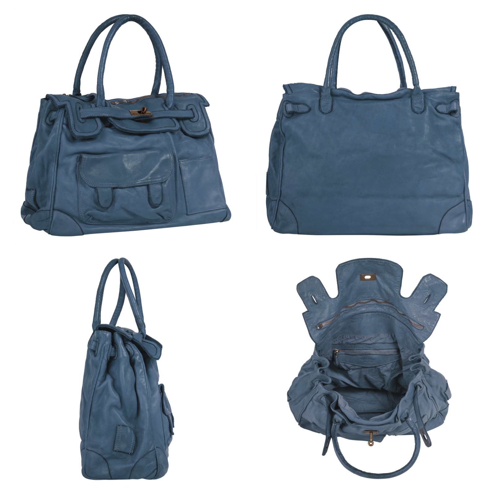 Samantha Look Shopper, echt Leder, Made in Italy