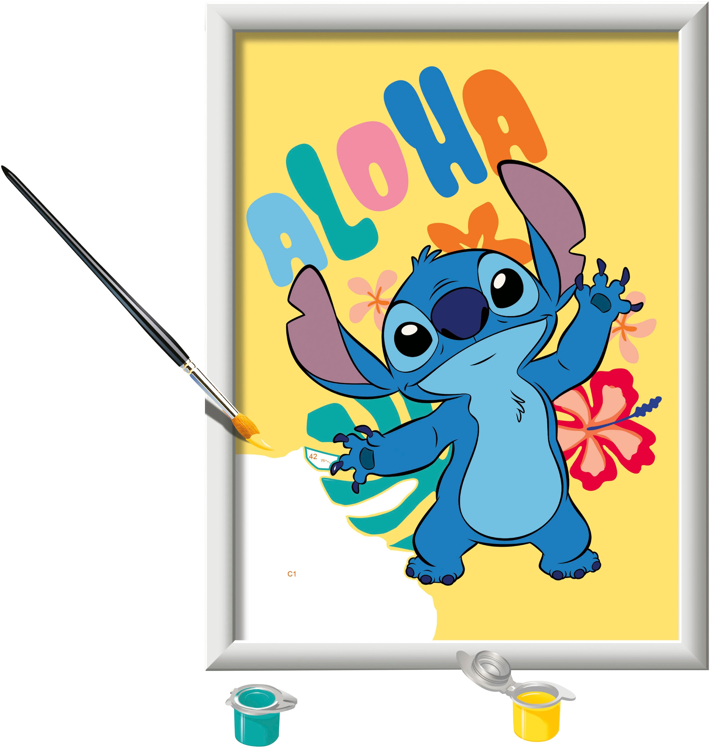 Ravensburger Malen nach Zahlen »Disney Stitch«, Made in Europe, FSC® - schützt Wald - weltweit