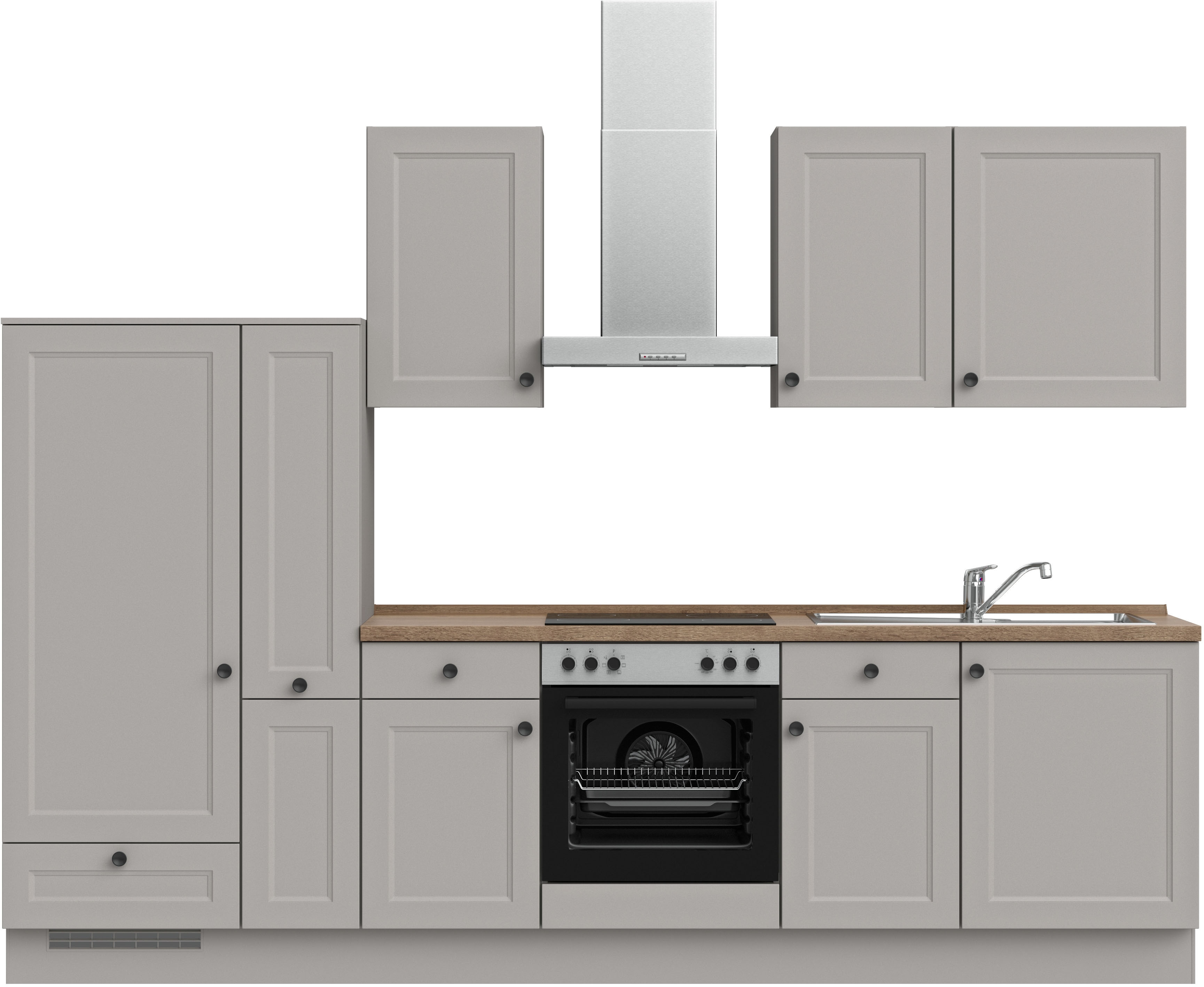 nobilia ""Cascada I", NEU: individuell anpassbar mit gratis Profi-Beratung" vormontiert, Breite 300 cm, Ausrichtung wählbar, wahlw. mit E-Geräten