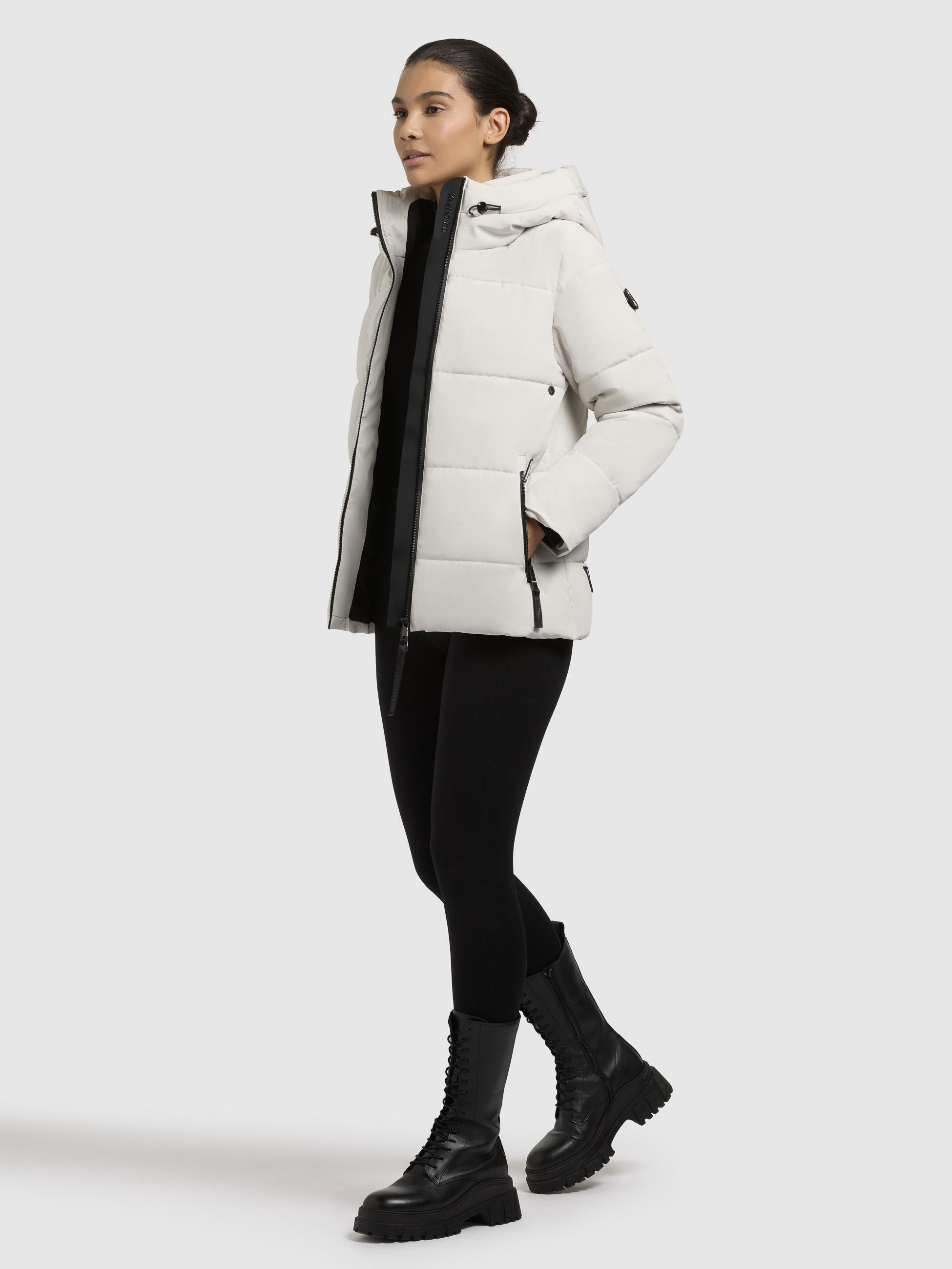 khujo Steppjacke »Fanc2-YM«, mit Kapuze, Kurze gesteppte Damen Winterjacke