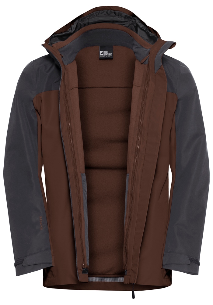 Jack Wolfskin 3-in-1-Funktionsjacke »MOONRISE 3IN1 JKT W«, mit Kapuze, 3in1, atmungsaktiv, Übergangsjacke