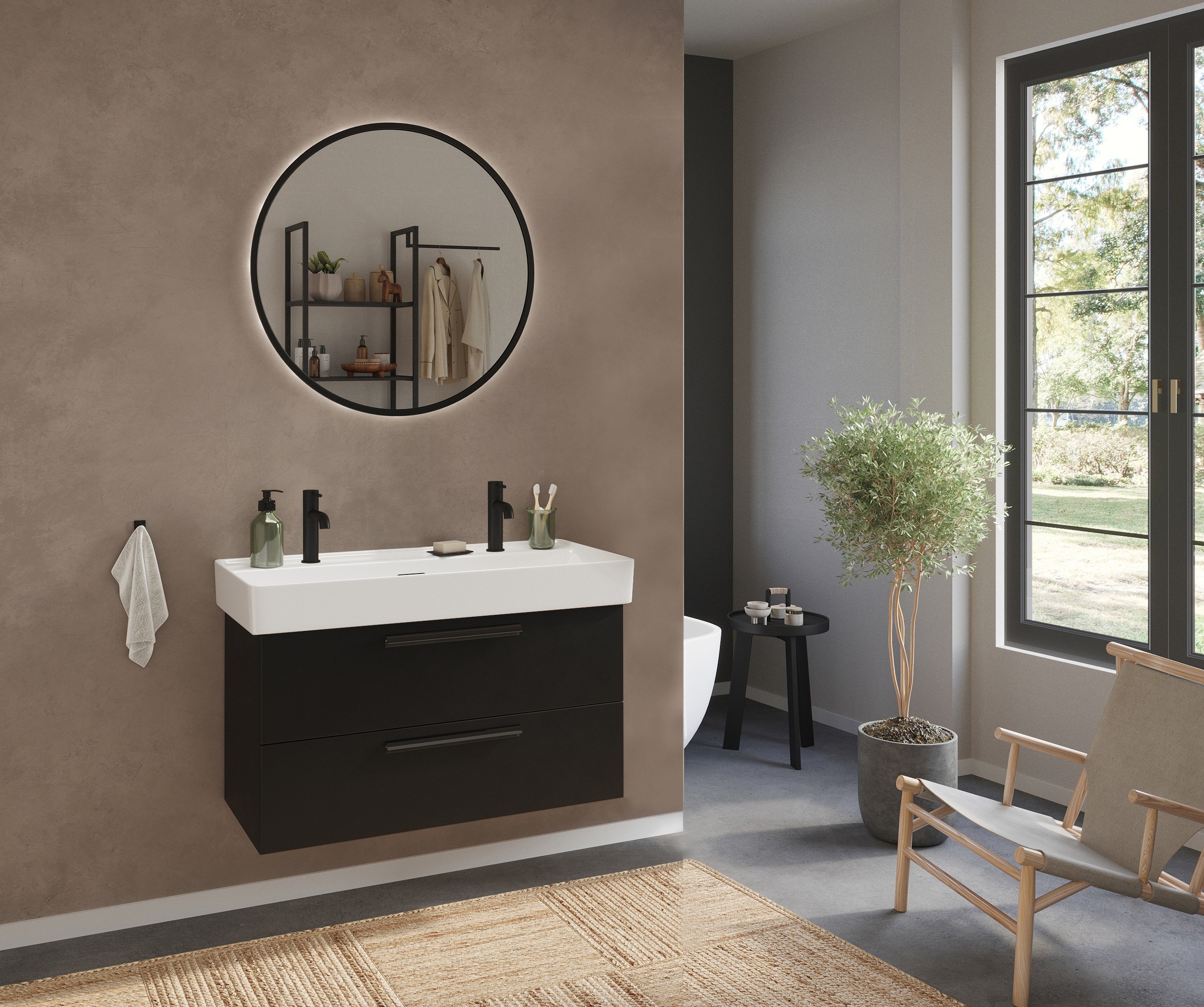 welltime Badmöbel-Set "SALVADA, 2tlg-Set, gedämpfte Scharniere, Softclose, günstig online kaufen