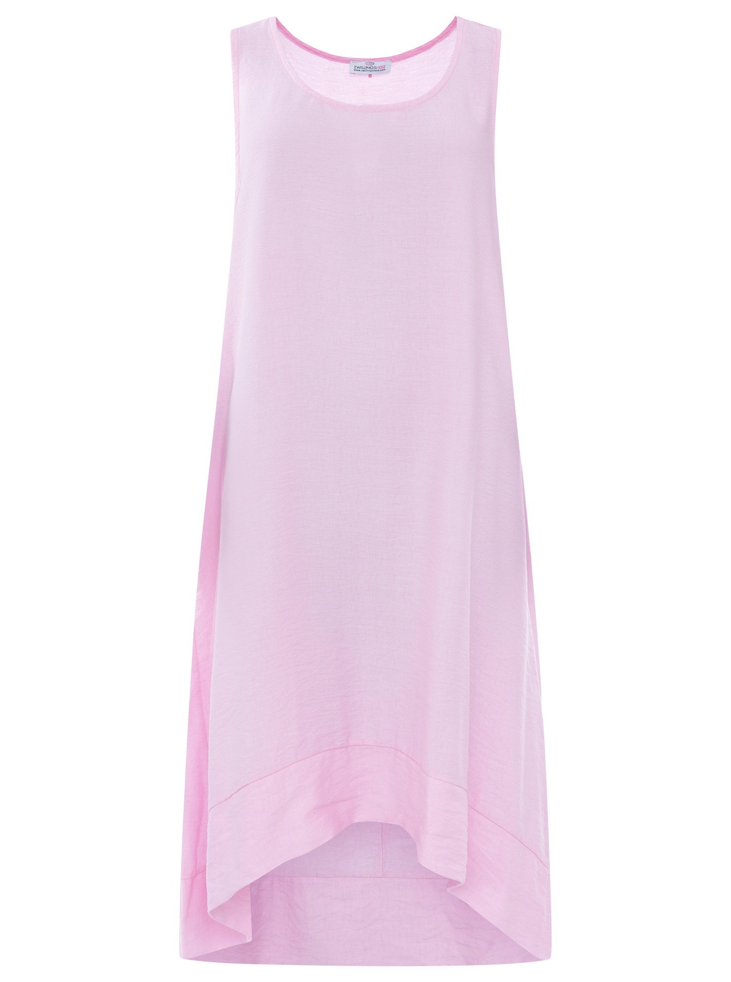 Zwillingsherz Sweatkleid »"Uni & Summer"« breite Träger,  hinten leicht länger, figurumspielend, aus Viskose