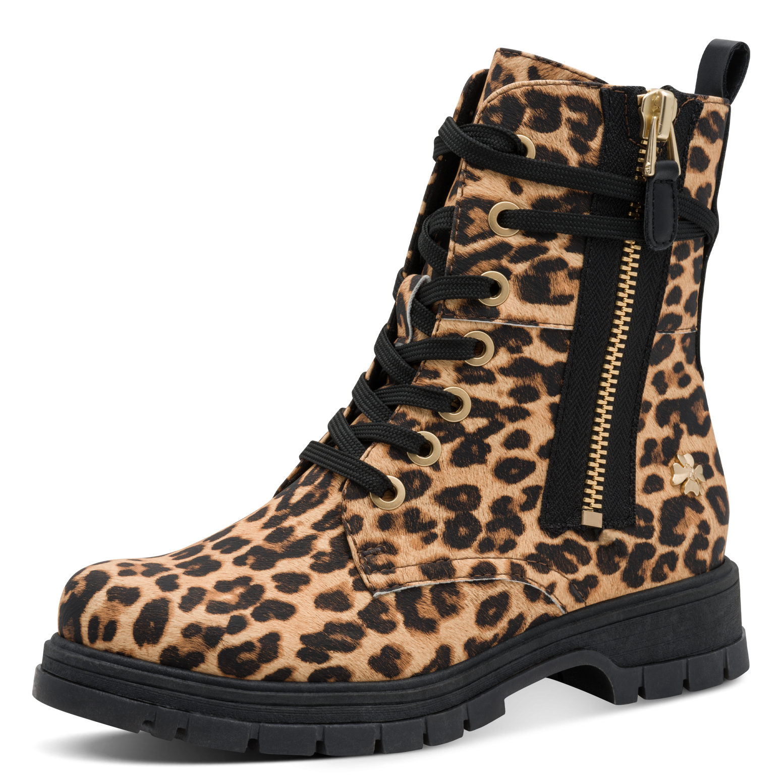 MARCO TOZZI by GMK Schnürboots, Blockabsatz, Schnürstiefelette im Animal Look