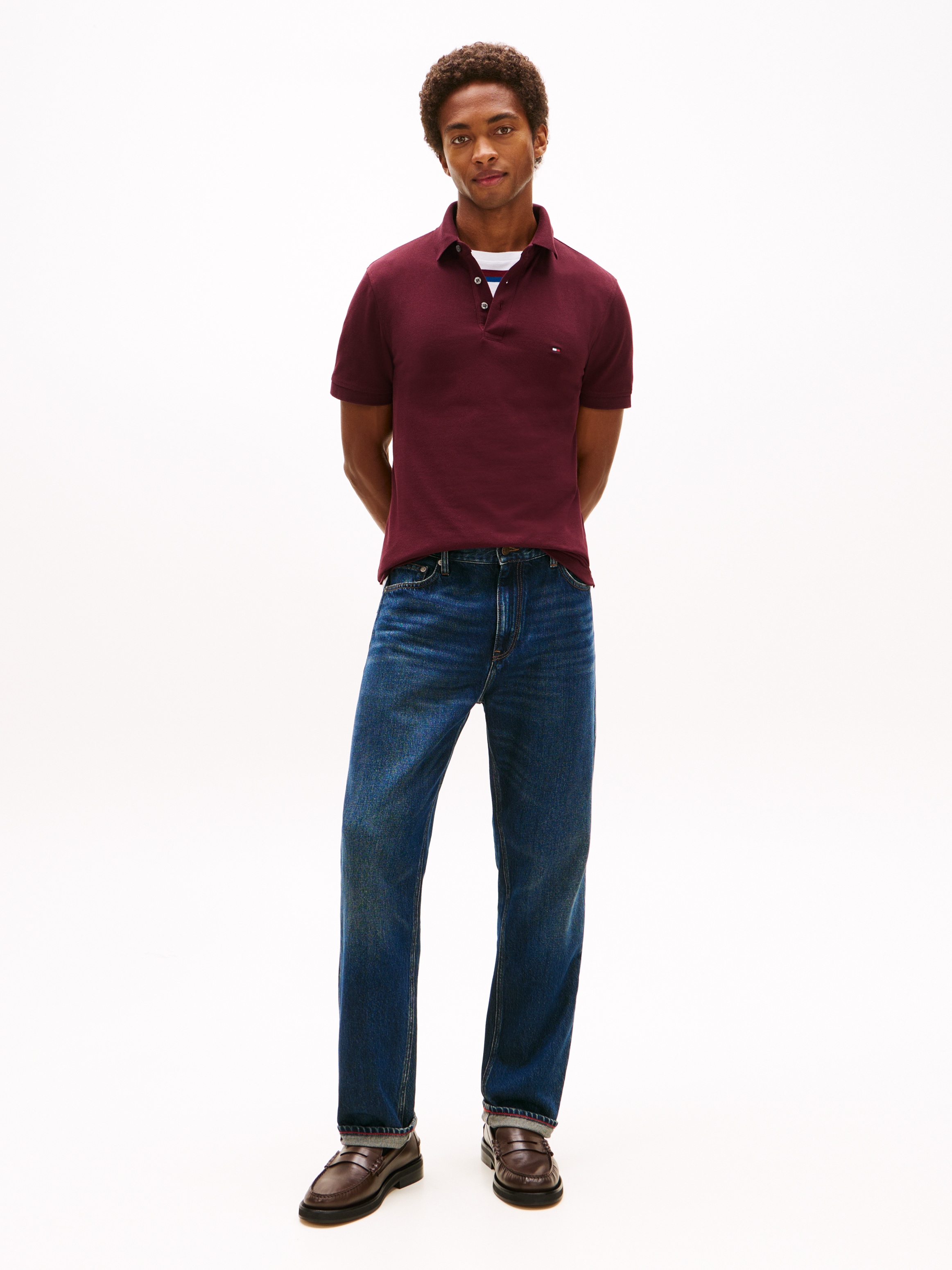 Tommy Hilfiger Poloshirt »1985 SLIM POLO«, Markenstickerei, aus Baumwoll-Piqué