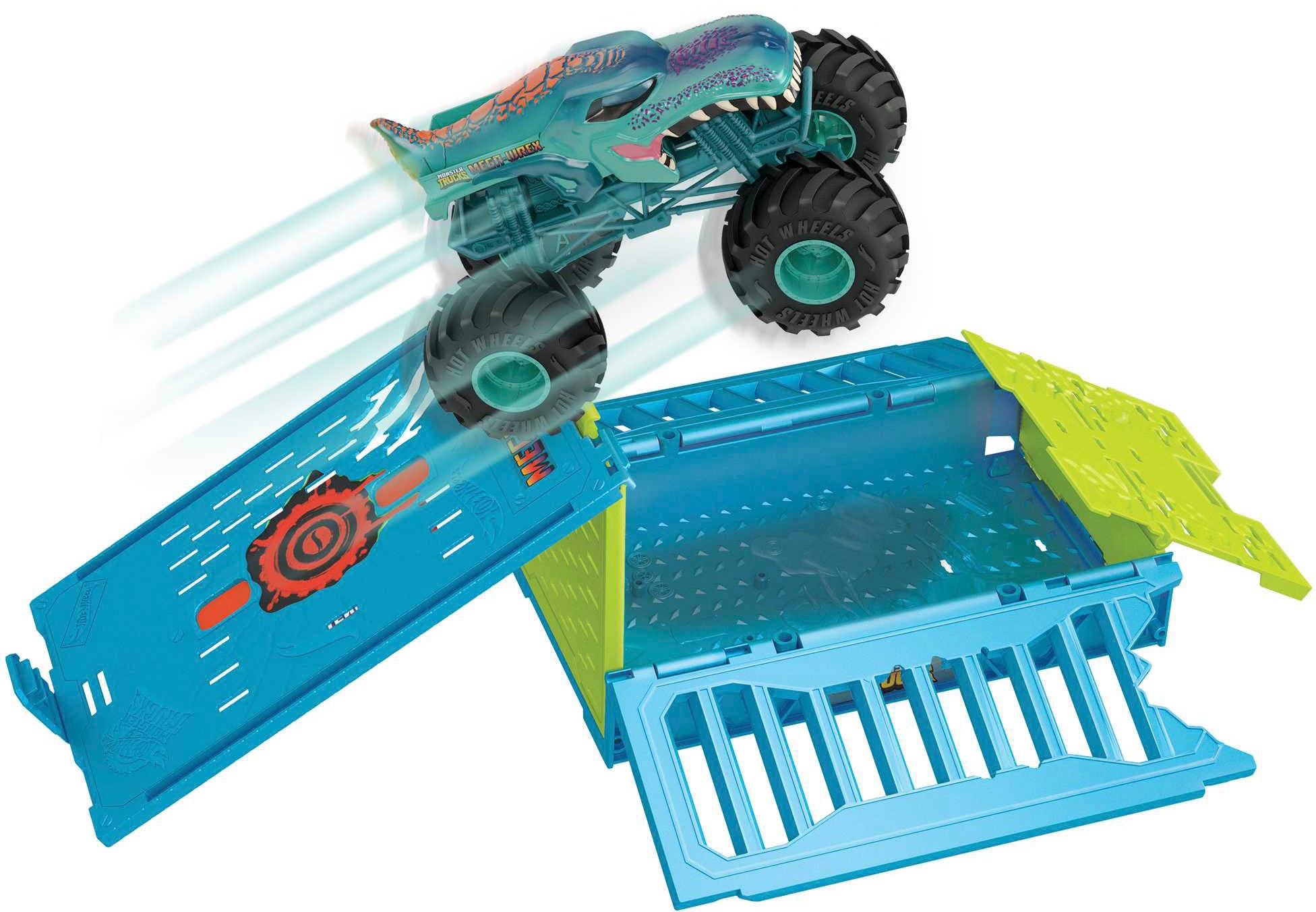 Hot Wheels Spielzeug-Auto »Monster Trucks Mega Wrex Oversized Crash Cage (1:24)«