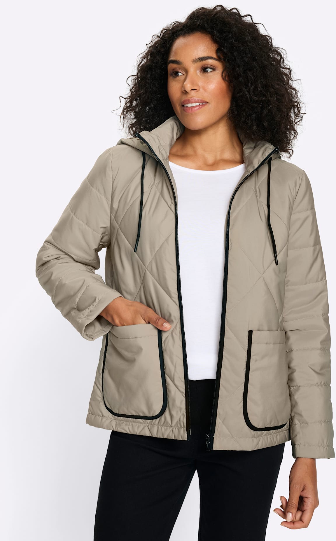 Classic Basics Steppjacke mit Kapuze