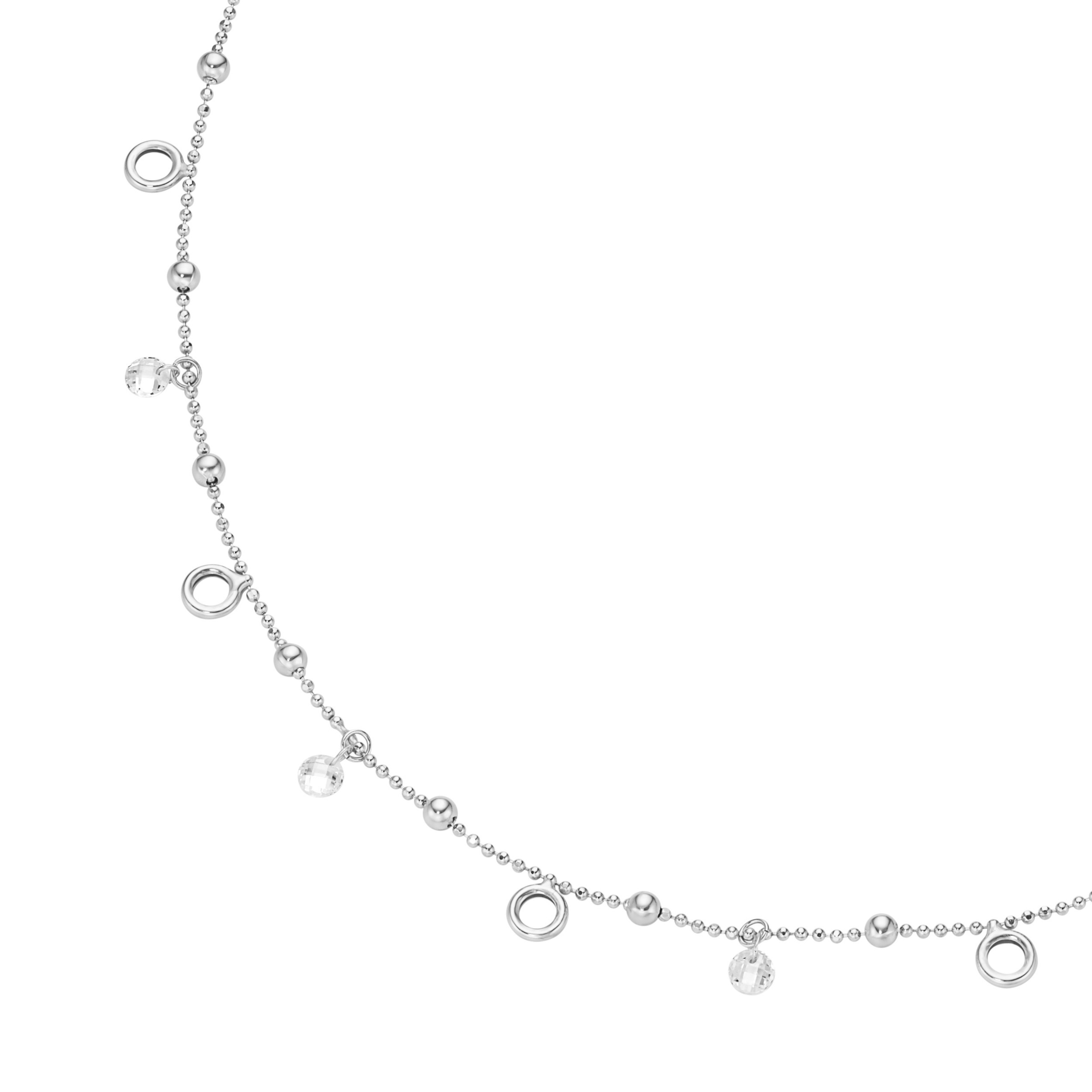 Smart Jewel Collier »Kugeln, Zirkonia und Ringe, Silber 925«