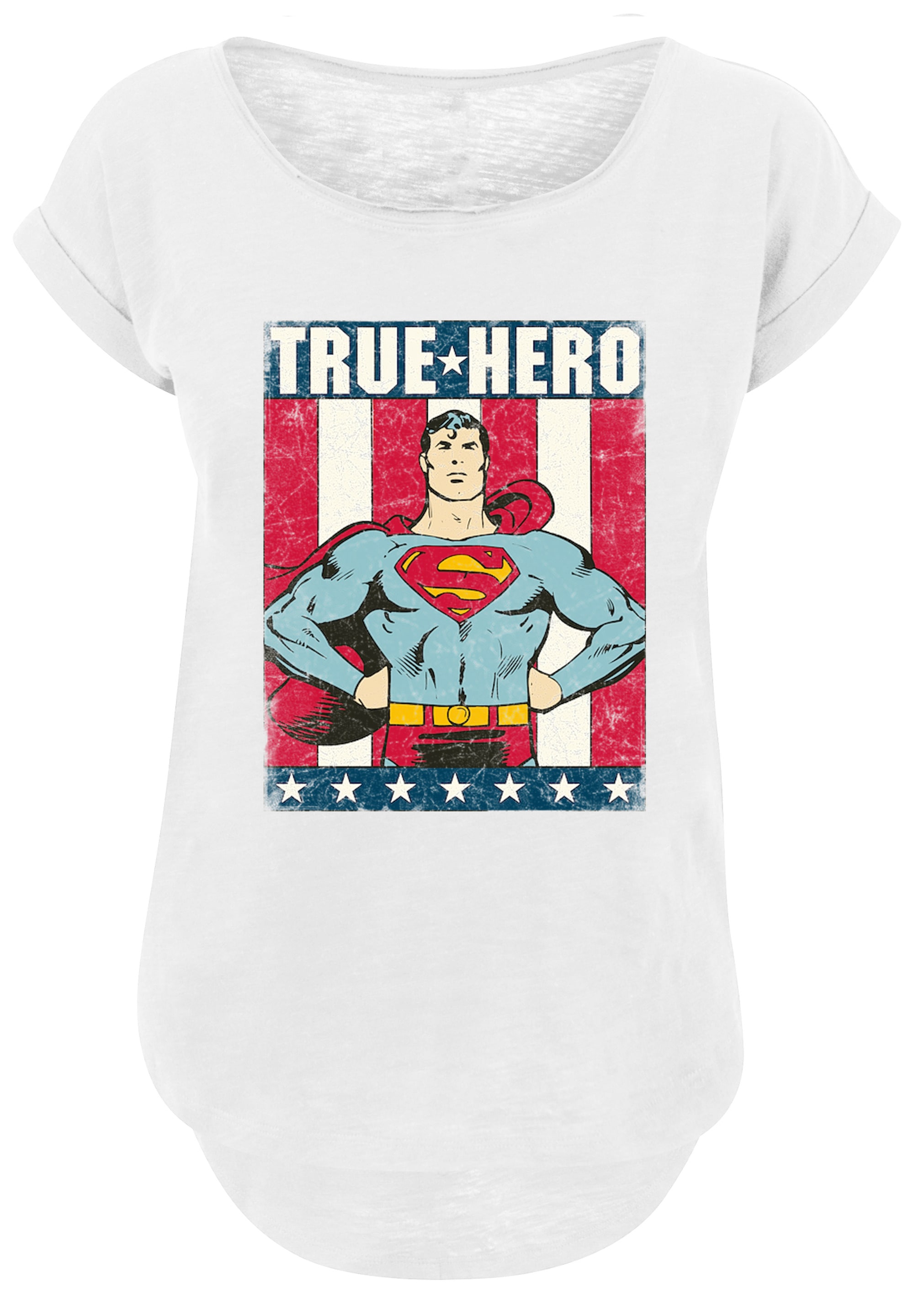 F4NT4STIC T-Shirt »DC Comics Superman True Hero Superheld«, Print