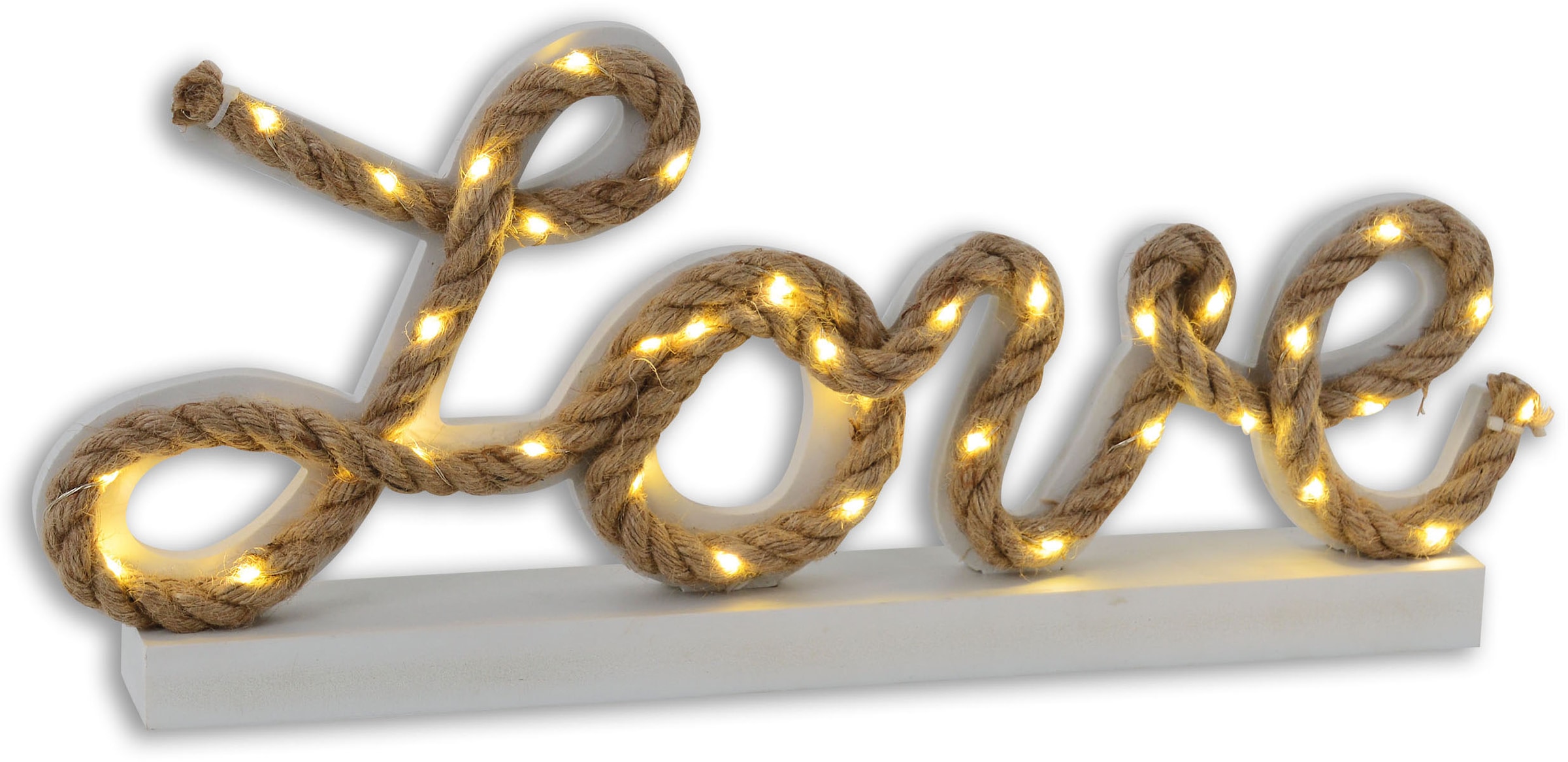 NÄVE Dekolicht "Love", H: 20cm, weiß, Leuchten, LED Deko Tischleucht,incl. 35x LEDs in total 1.05W 2500K