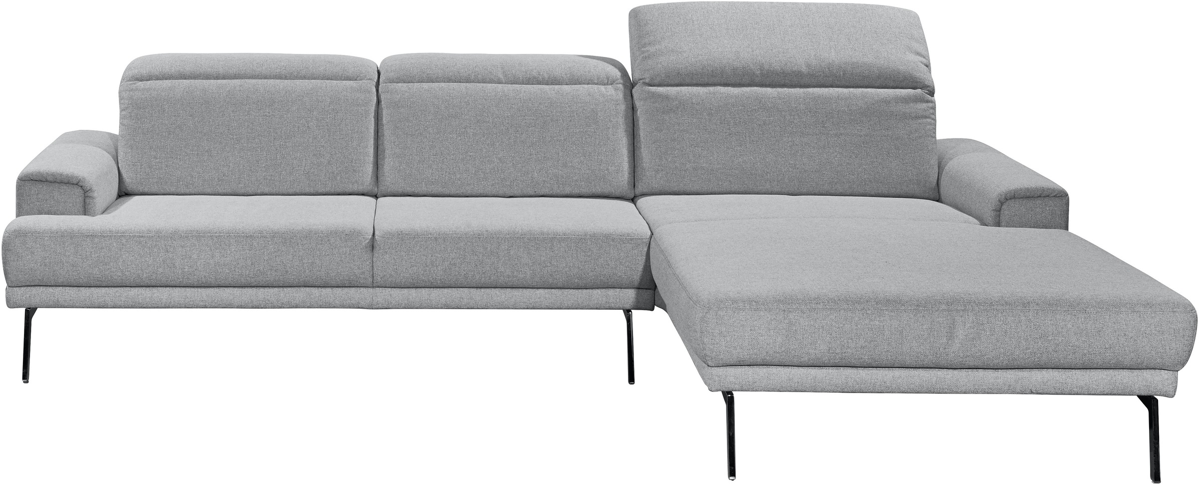 Musterring Ecksofa »MR 4580«, mit Kopf- und Sitztiefenverstellung, Metallfuß chrom, 288 x 193/220cm