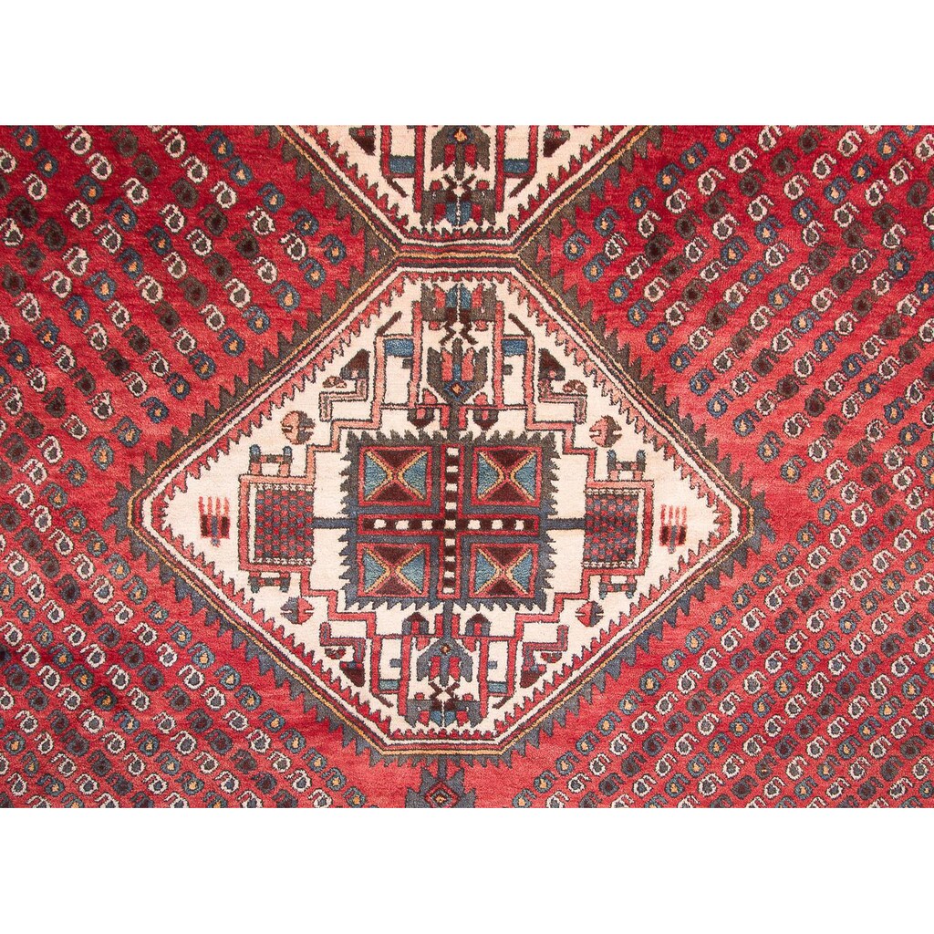 morgenland Wollteppich »Sharbabak Teppich handgeknüpft rot«, rechteckig