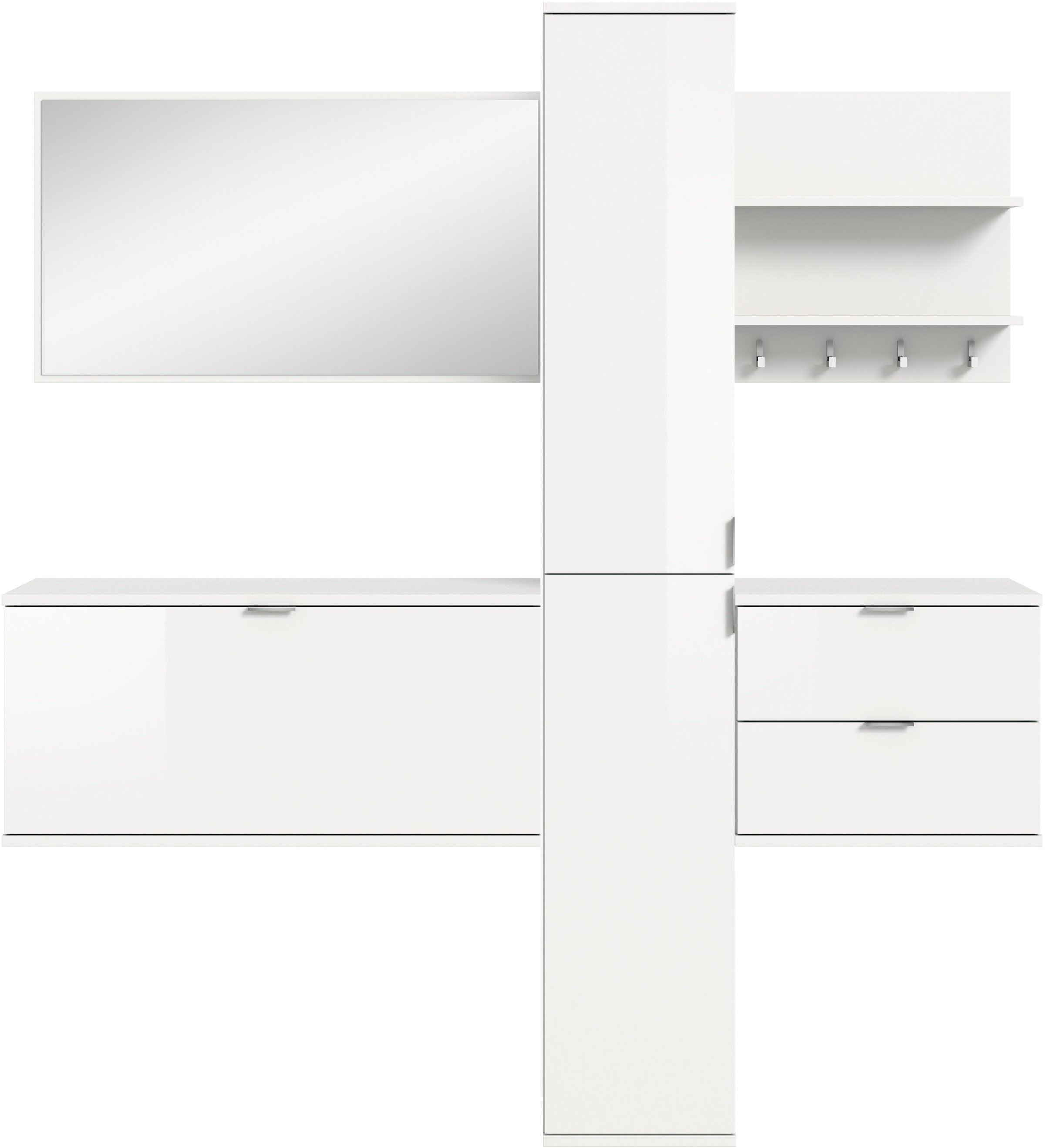 INOSIGN Garderoben-Set, (5 St.), Trondheim, Garderobenset 5-tlg., Breite 174 cm, Flur, Diele, Garderobe