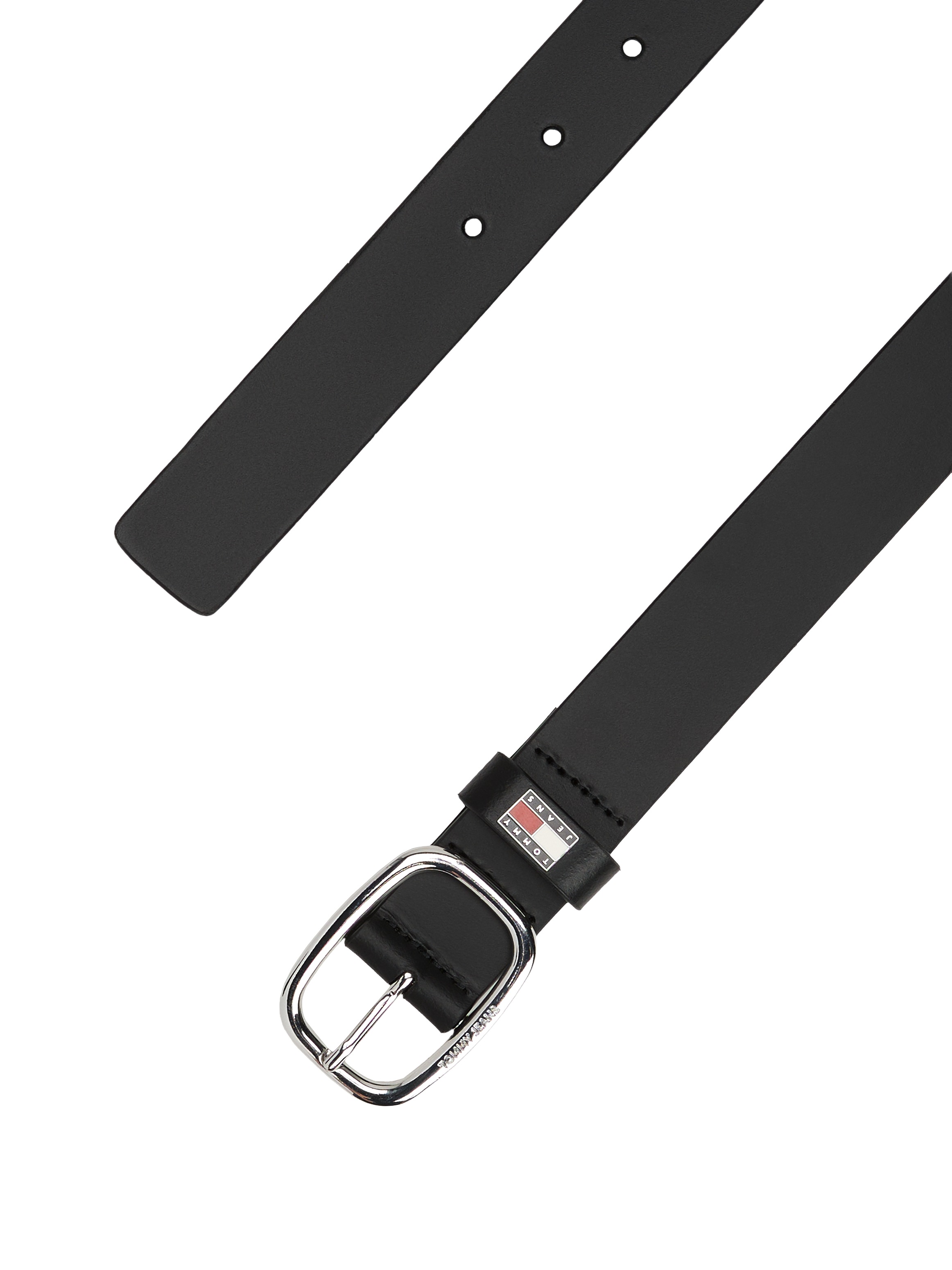 Tommy Jeans Ledergürtel »TJW OVAL 3.0«, Ovale Einfachdornschließe und Logo am Verschluss
