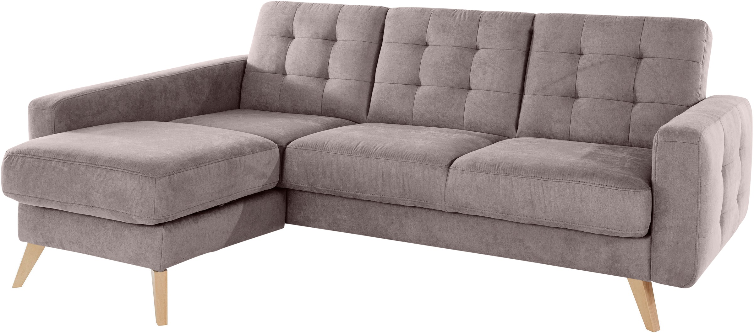 exxpo - sofa fashion Ecksofa »Nappa, kompakt und komfortabel, bequem, zeitloses Design, L-Form«, tolle Detailverarbeitung, inkl. Bettfunktion und Bettkasten