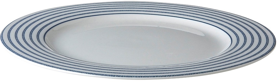 LAURA ASHLEY BLUEPRINT COLLECTABLES Frühstücksteller »Candy Stripe«, (Set, 4 St., 4 Teller), Porzellan, Ø 23 cm