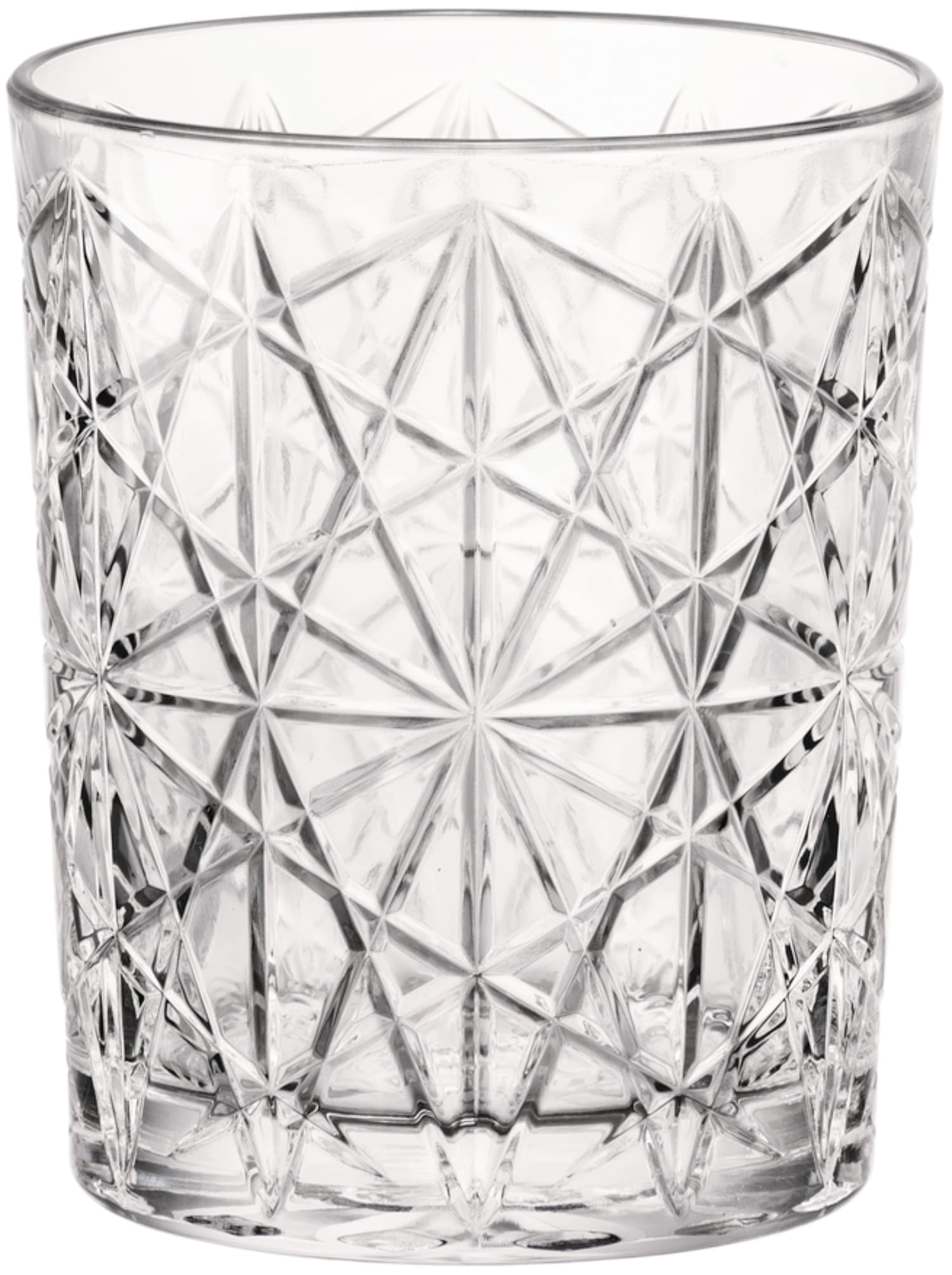 Bormioli Rocco Glas "Acqua Becher- Lounge, 27,5 cl, 4 Stück" Strukturglas, spülmaschinengeeignet