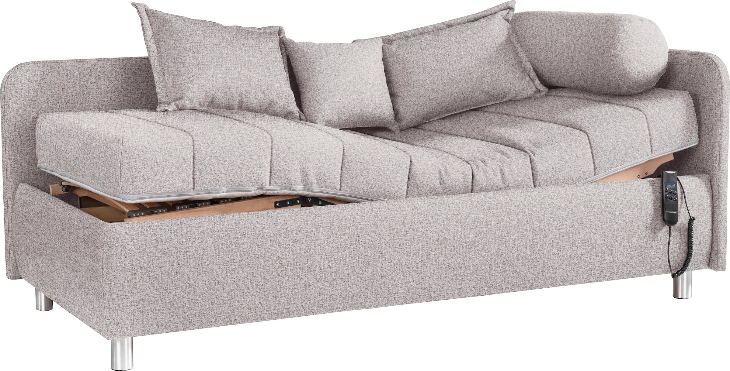 alina Schlafsofa »Kiana«, Liegefläche 90/200 cm oder 100/200 cm, Bettkasten, Zierkissen-Set