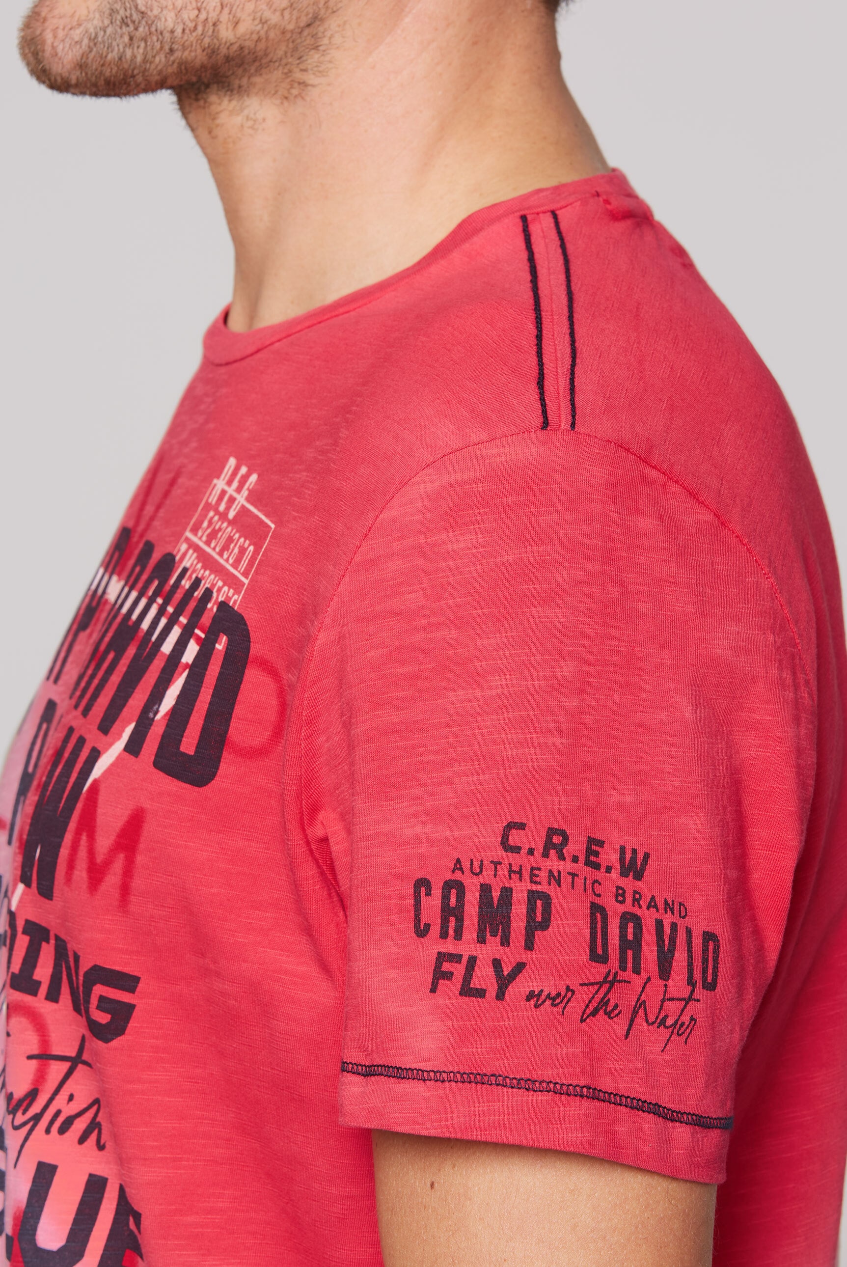 CAMP DAVID Rundhalsshirt, aus Baumwolle