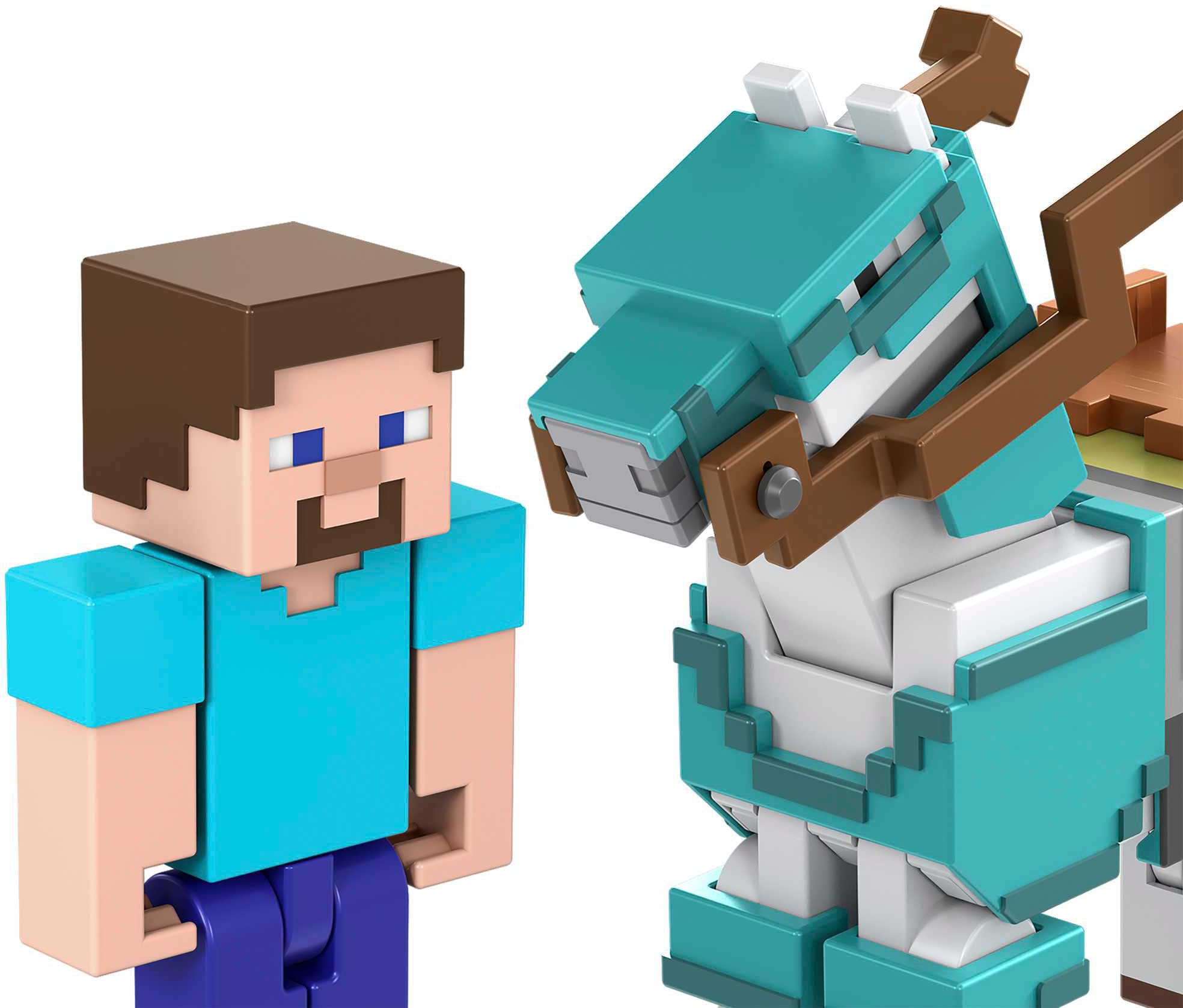 Mattel® Spielfigur »Minecraft, Armored Horse and Steve«