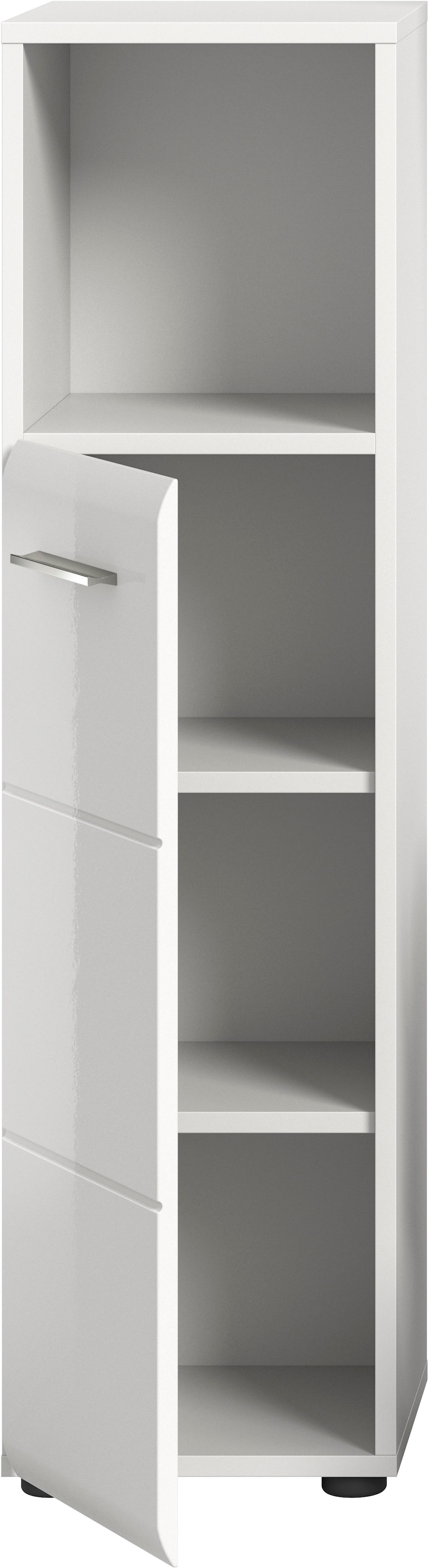 INOSIGN Midischrank »FLORENZ, TOPSELLER!, Höhe 110 cm, 1 Tür, 2 Fachböden, 1 offenes Fach«, Türanschlag wechselbar, hochwertige MDF Front, Badschrank, Bad
