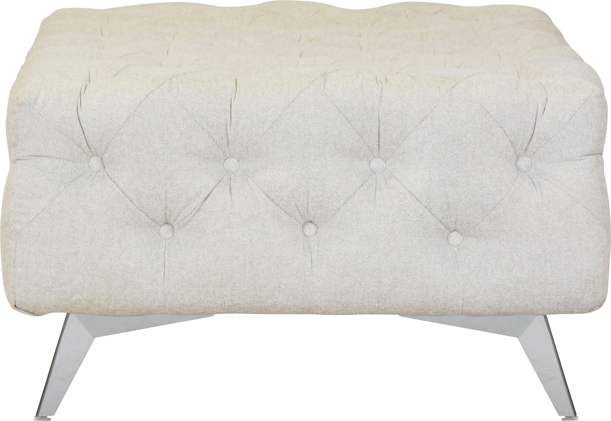 Home affaire Polsterhocker "Amaury" Chesterfield-Optik, Breite 80cm, Fußfar günstig online kaufen