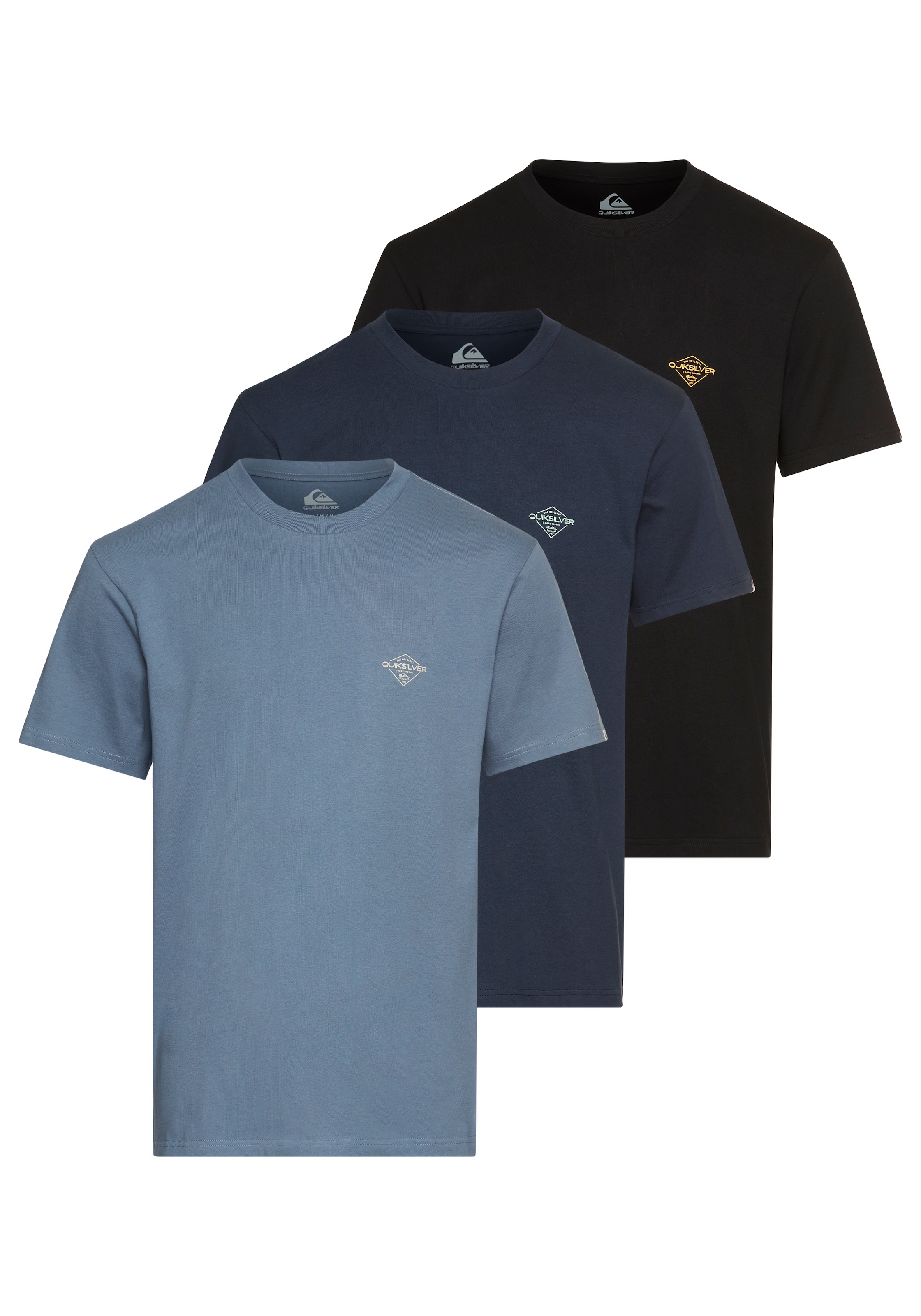 Quiksilver T-Shirt "DIAMONDS BEST SHORT SLEEVE TEE PACK3 YM", 3 Stk. günstig online kaufen