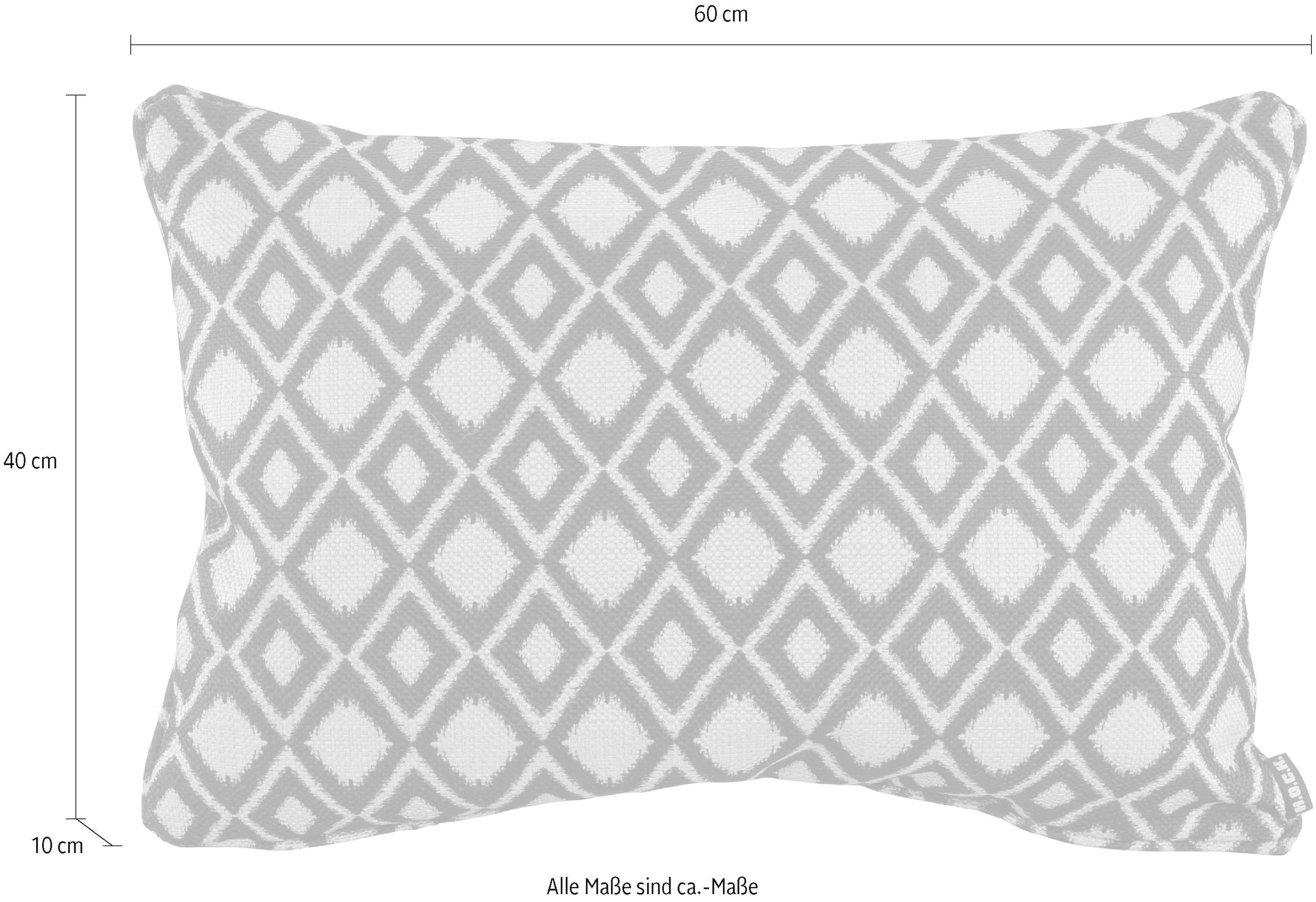 H.O.C.K. Dekokissen »Vigo« im Rautendesign, Kissenhülle mit Füllung, 1 Stück