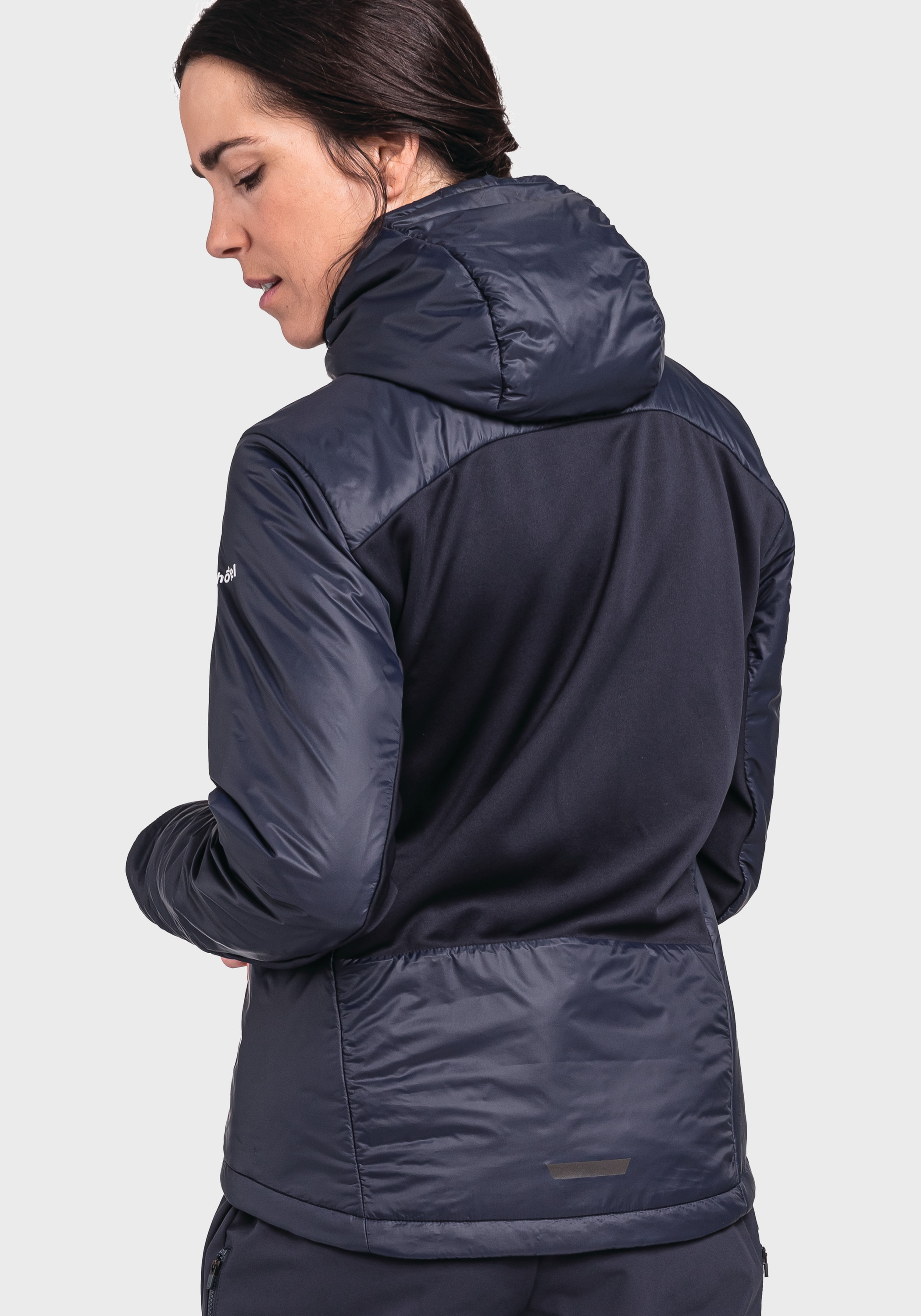 Schöffel Outdoorjacke »Ins Hybrid Black Raven L«, mit Kapuze