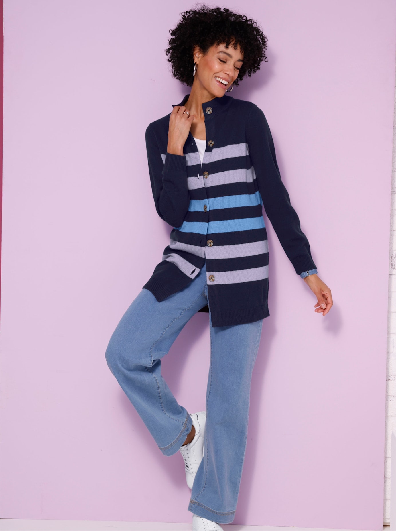 Classic Basics Longstrickjacke