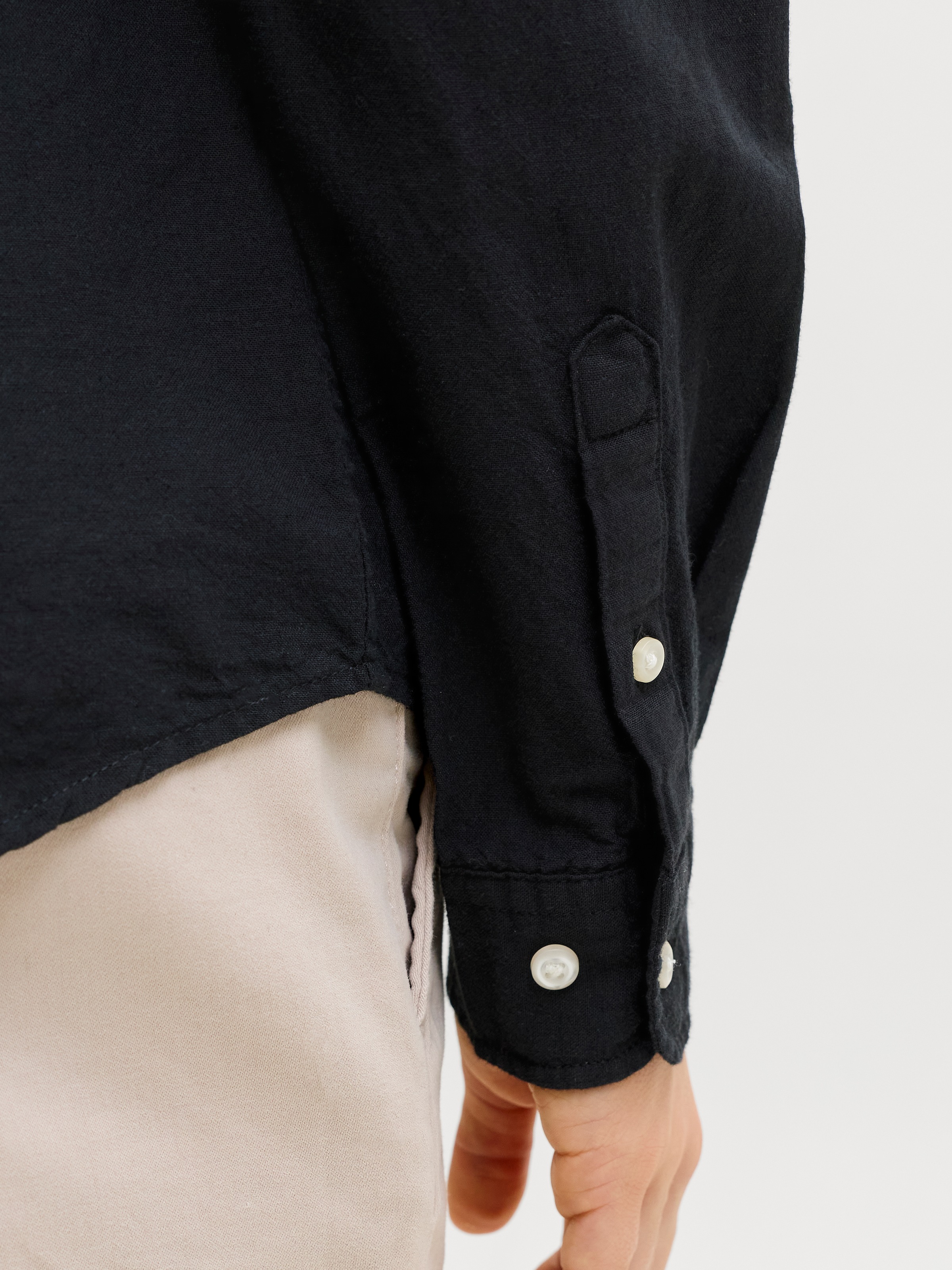 Jack & Jones Junior Langarmhemd »JJEBREEZE LINEN BLEND SHIRT L/S SN JNR«