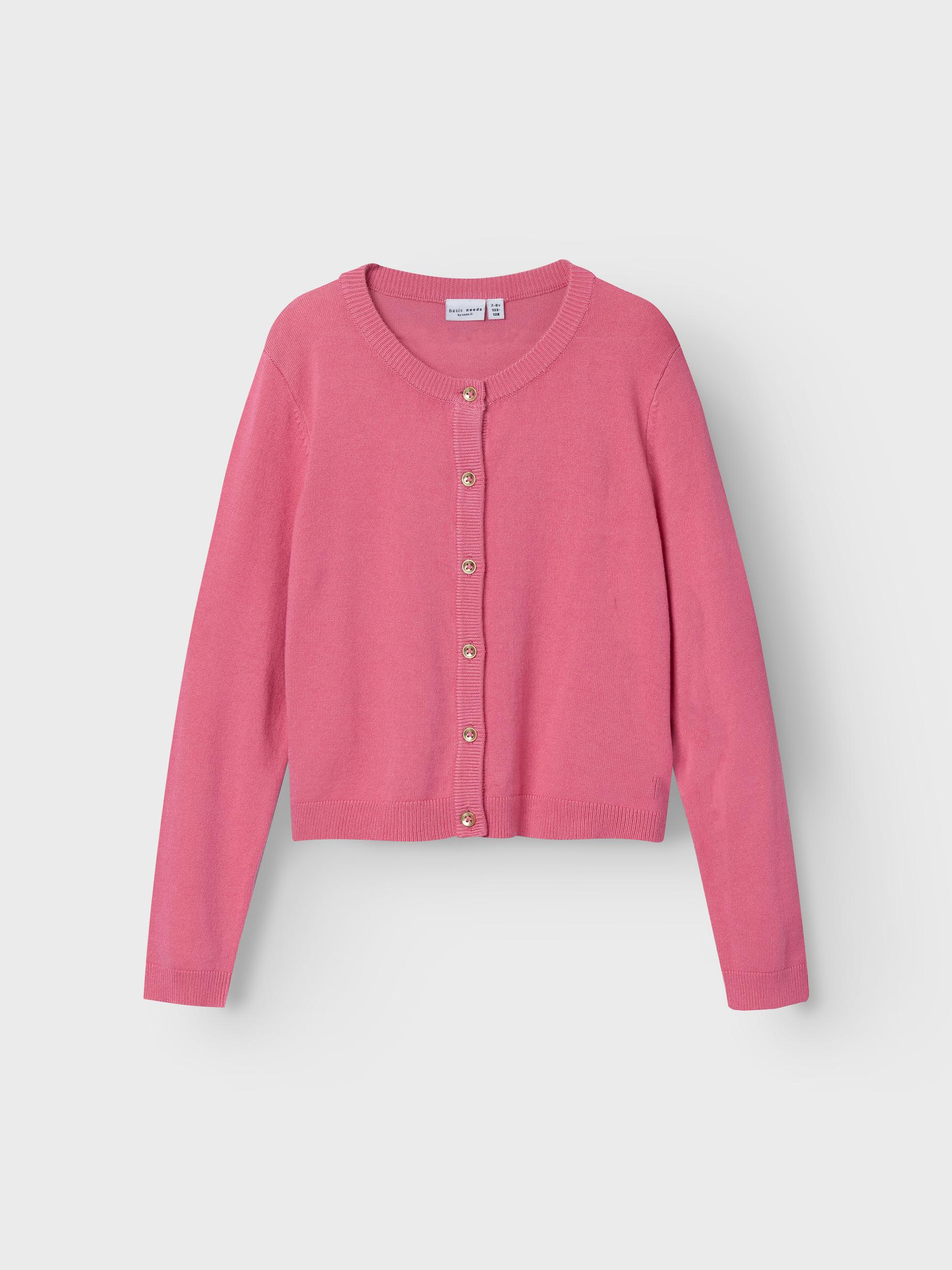 Strickjacke »NKFVALMA LS SHORT KNIT CA«, mit Lochmuster