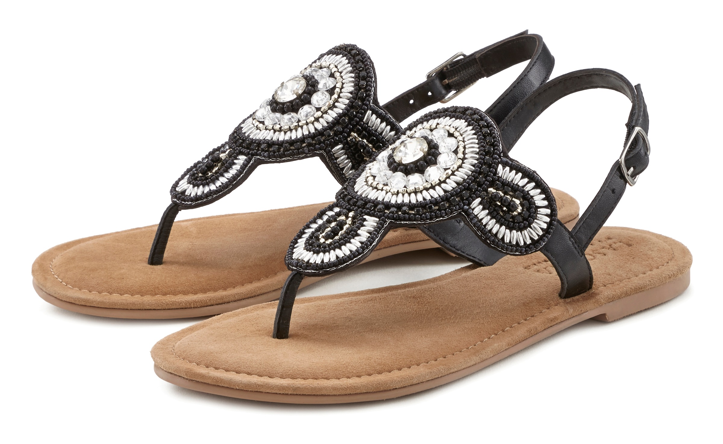 LASCANA Zehentrenner "Sandalette, Sommerschuh, offener Schuh," Sandale, Pan günstig online kaufen